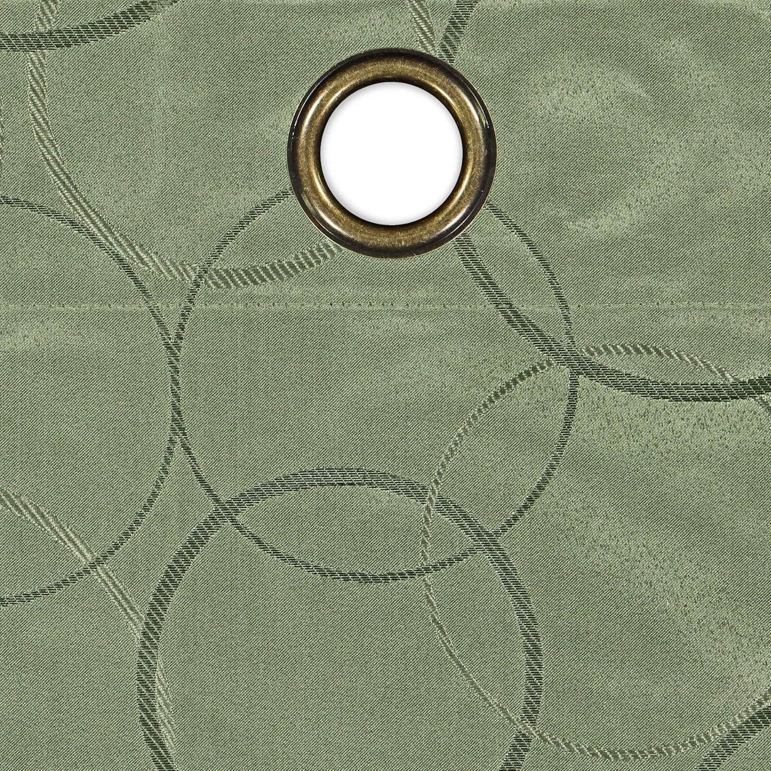 Sage Green Blackout Grommet Top Polyester Drapes