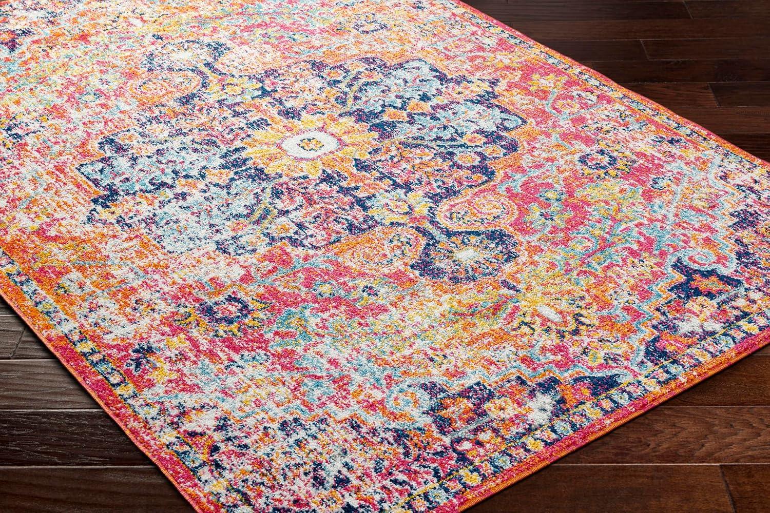 Livabliss 5'3"x7'3" Abby Traditional Rugs Teal: Medium Pile, Stain & Fade-Resistant, Indoor, Polypropylene