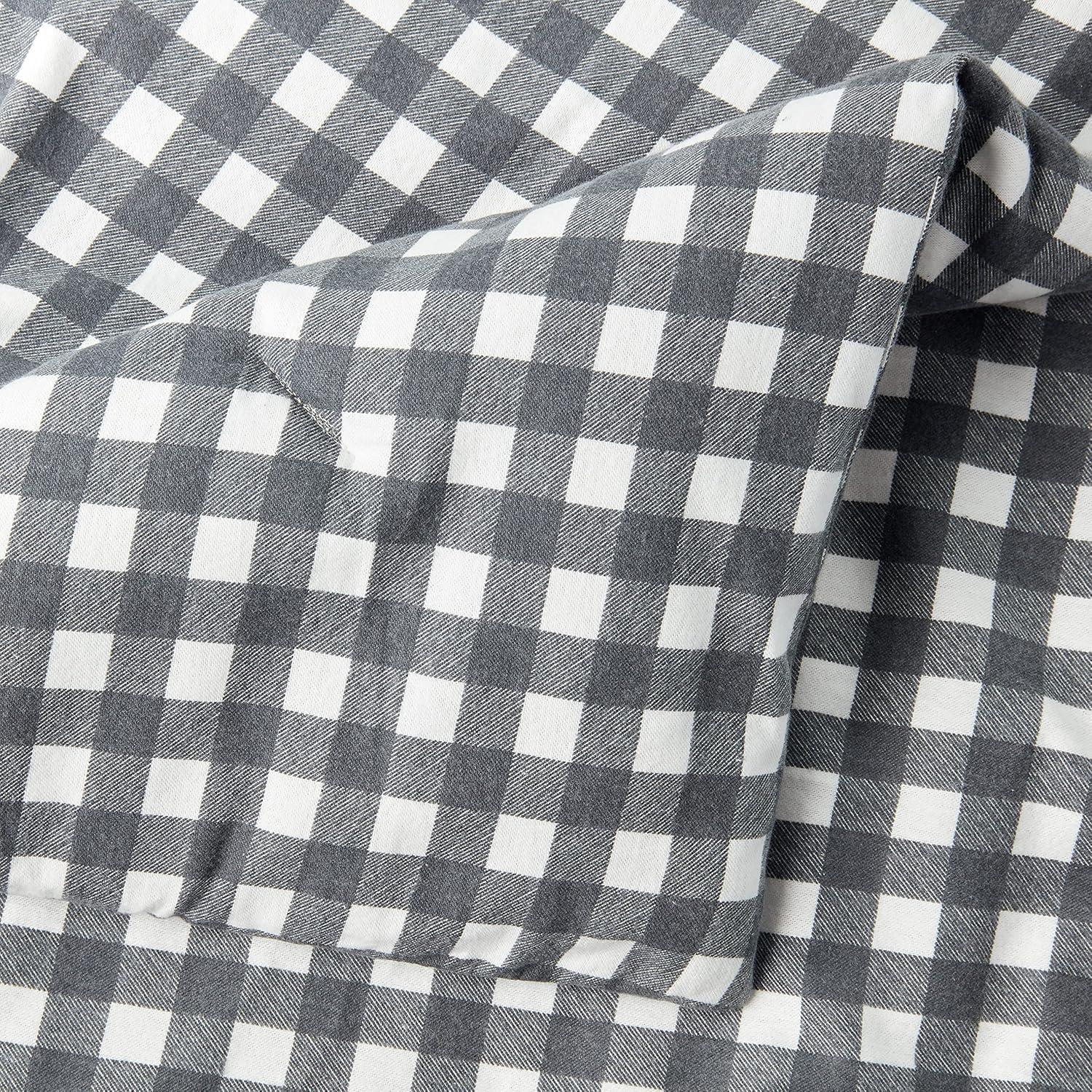 Eddie Bauer Eddie Bauer Preston Grey Cotton Flannel Reversible Comforter Set