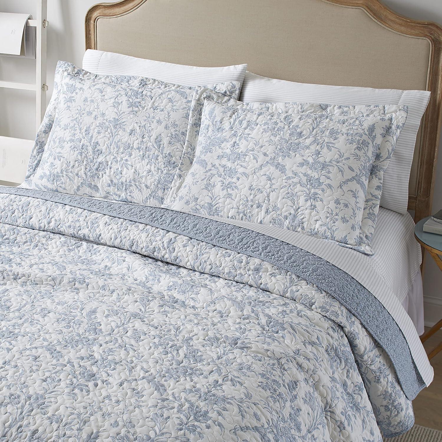 Laura Ashley Amberley Reversible Cotton Quilt Set