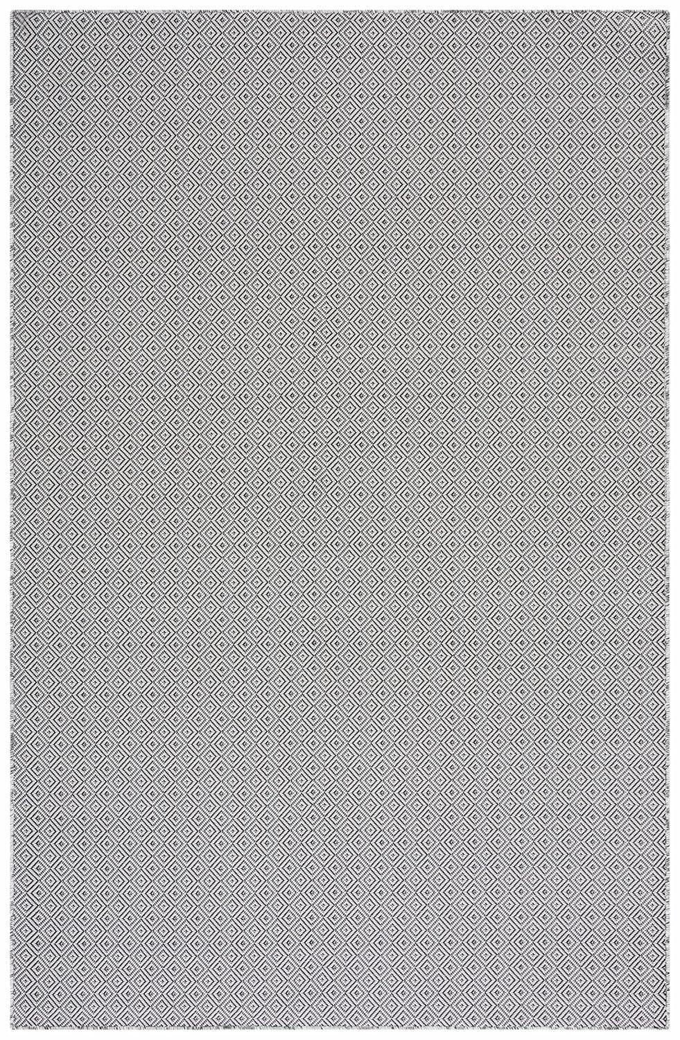 Hampton HTN230 Indoor/Outdoor Machine Made Area Rug - 5'1"x7'6" - Grey/Black - Safavieh