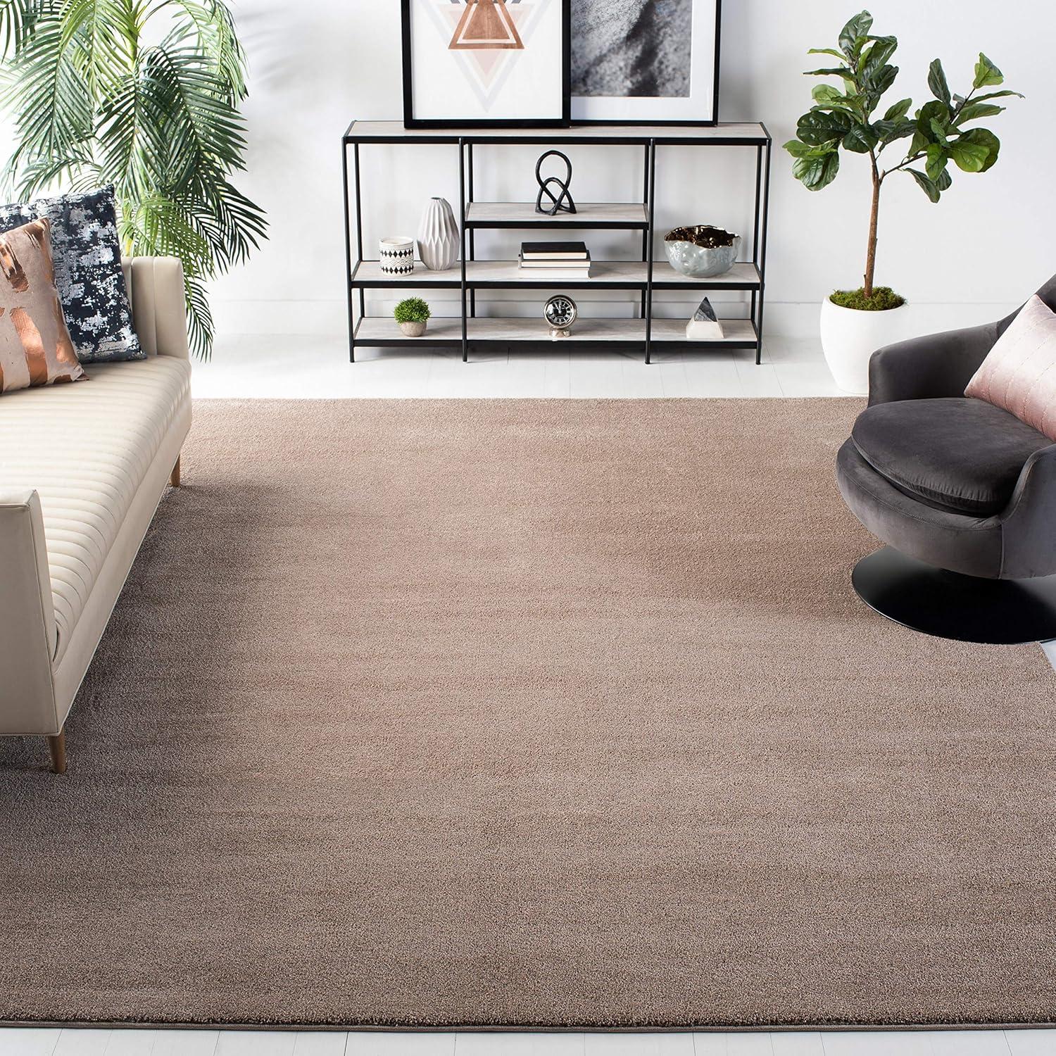 Taupe Contemporary Easy-Care Rectangular Area Rug - 5'5" x 7'7"