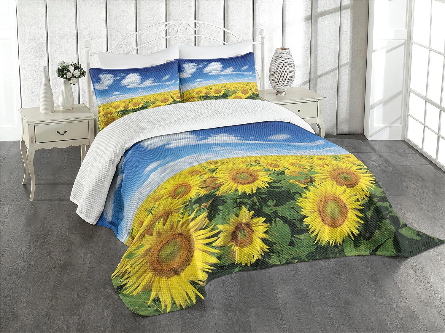 Ambesonne Ambesonne Nautical Bedspread Set Knot Anchor Compass Dark Blue White