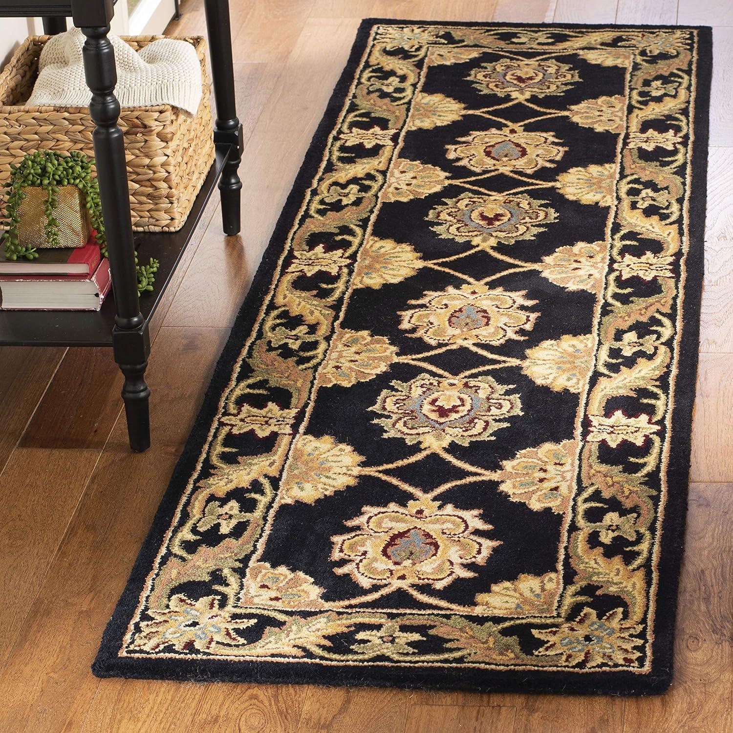 Heritage HG314 Handmade Runner Rug - 2'3"x20' - Black - Safavieh