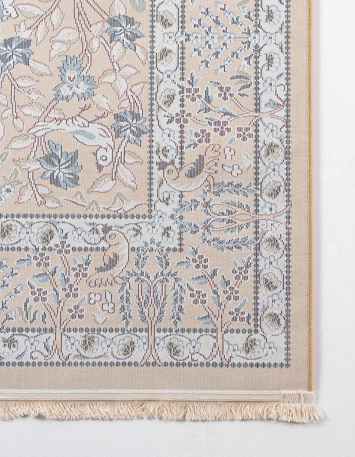 Unique Loom Narenj Collection Area Rug - Bristol (5' 1" x 8' Rectangle Beige/Blue)