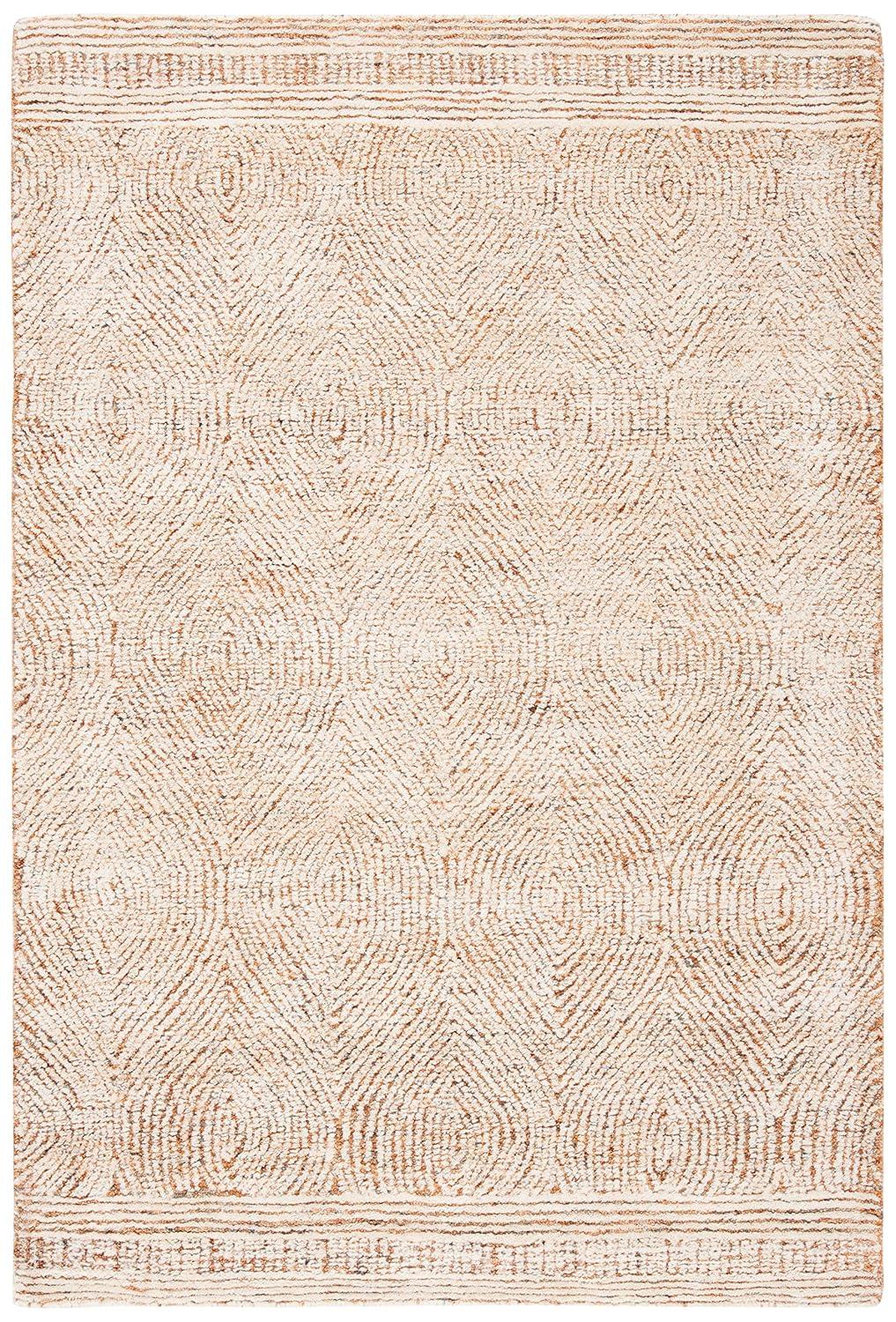 Abstract ABT340 Handmade Indoor Accent Rug - Ivory/Rust - 2'x3' - Safavieh