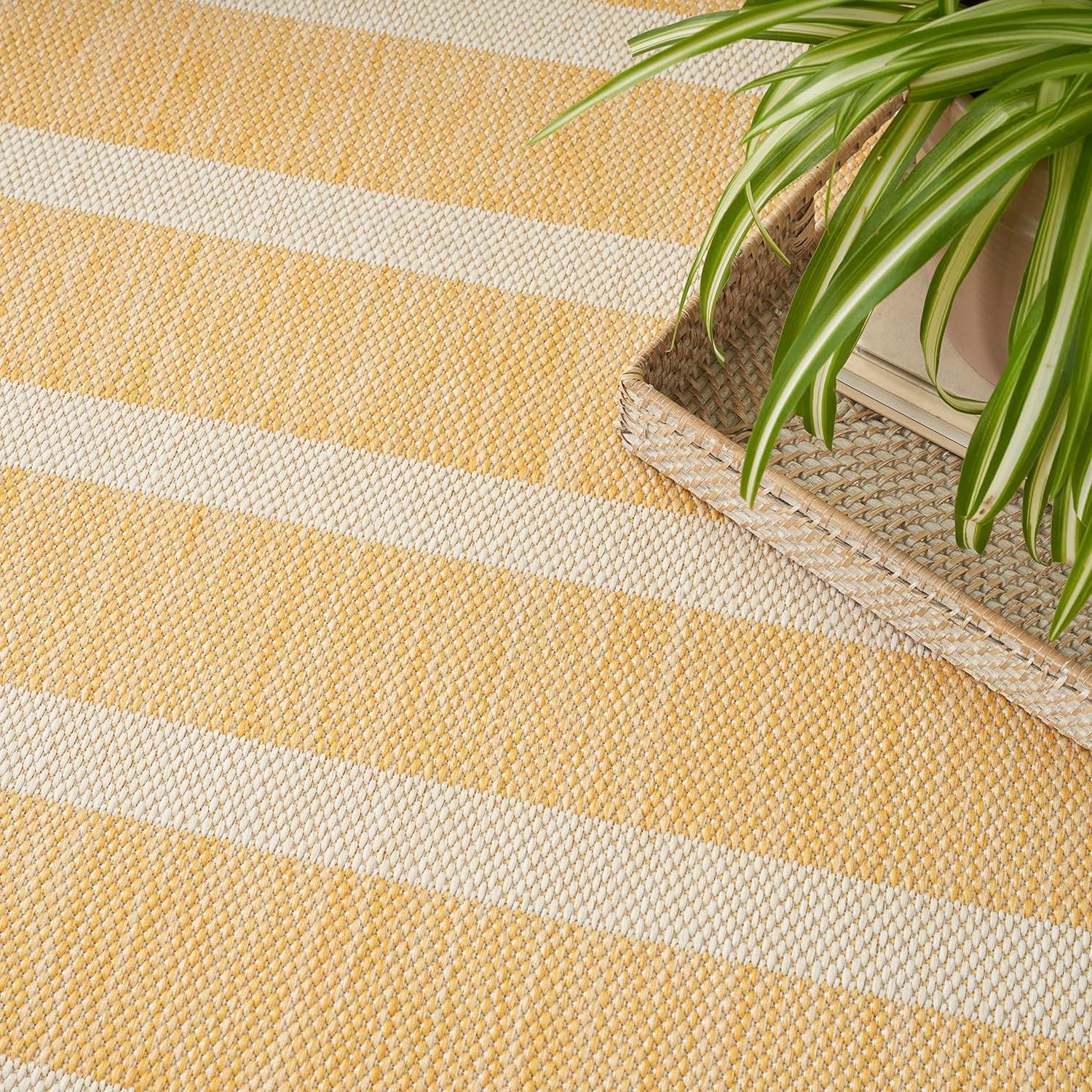 Nourison Positano Modern Stripes Flatweave Outdoor Rug