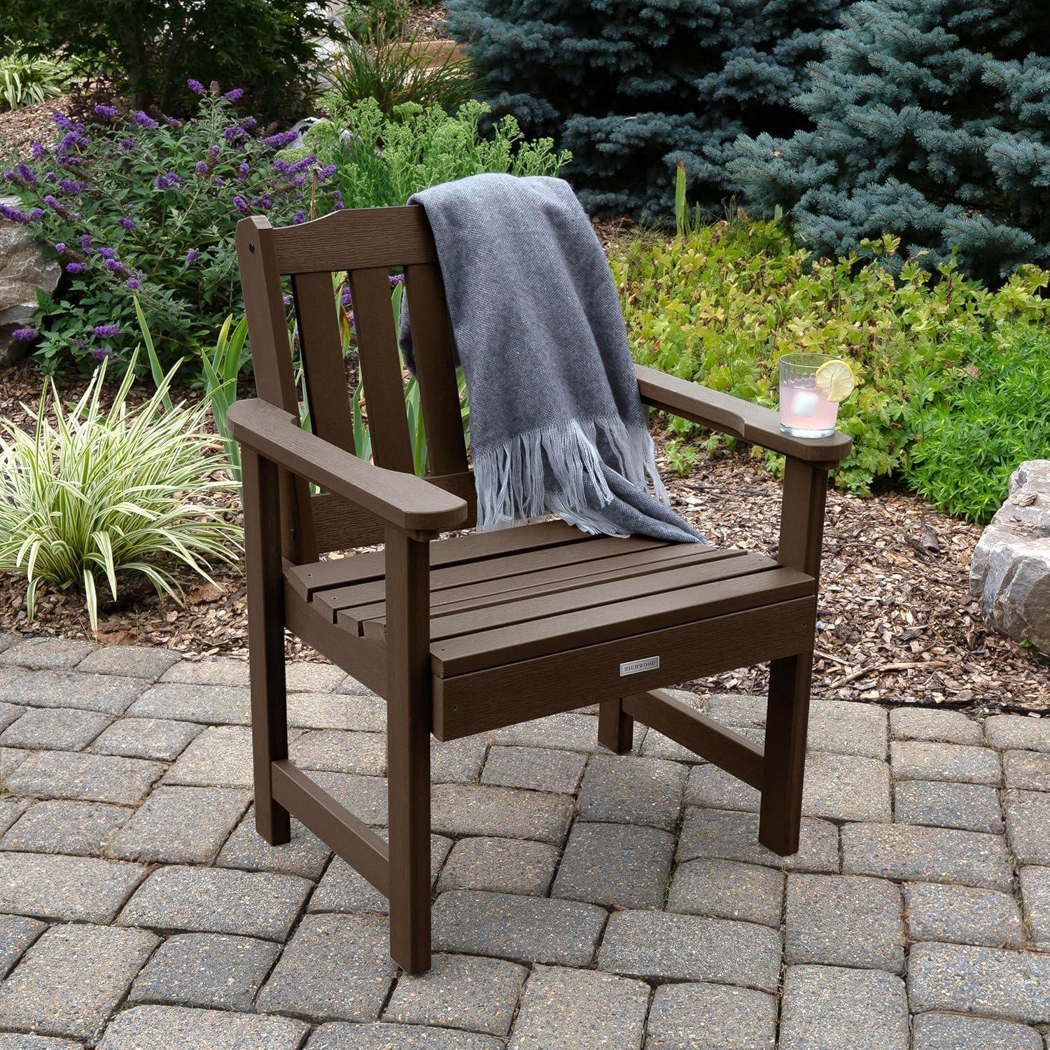 Lehigh Garden Patio Chair Weathered Acorn - highwood: Durable Outdoor Seating, Fade-Resistant