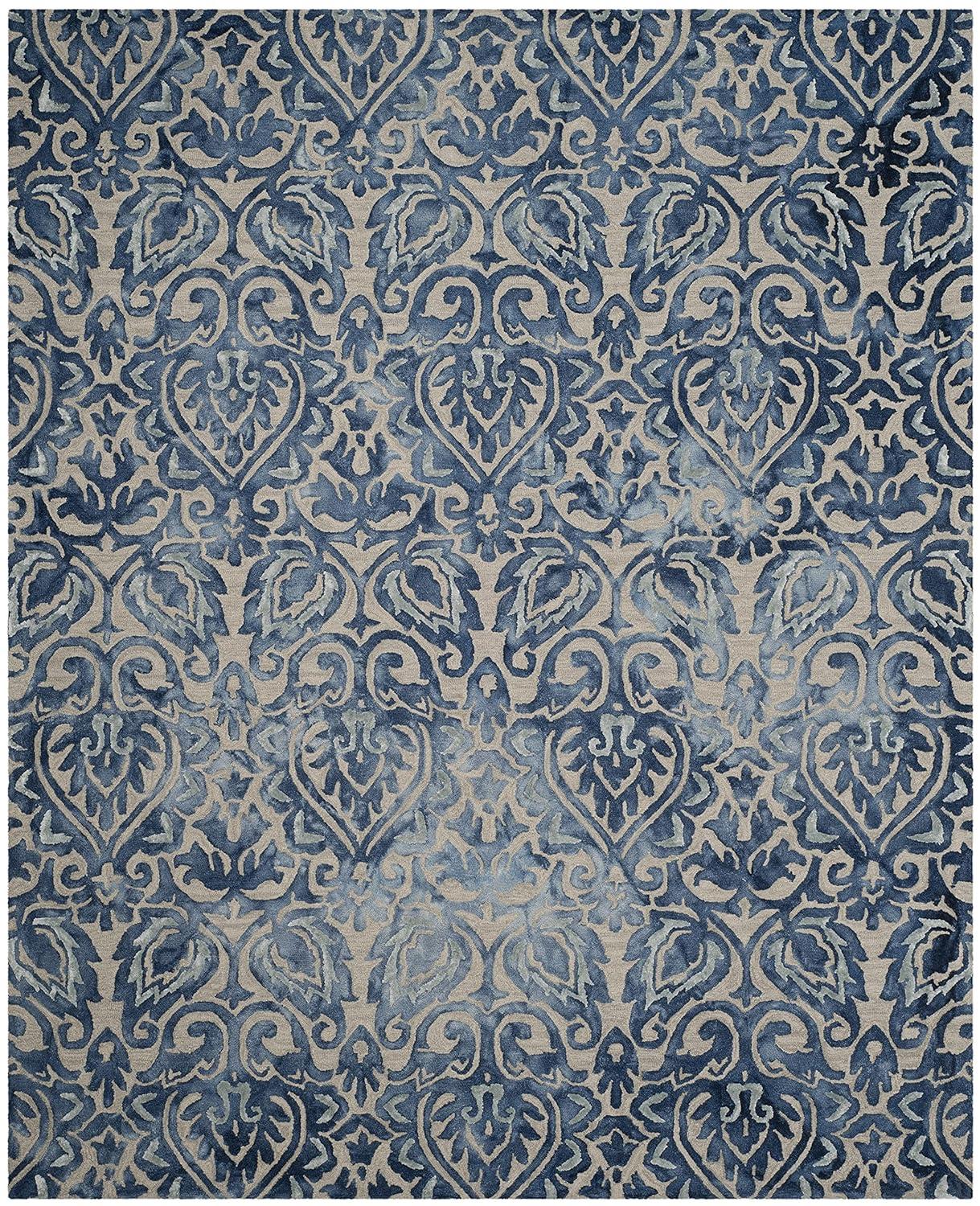Dip Dye DDY511 Hand Tufted Area Rug - Royal Blue/Beige - 8'x10' - Safavieh.