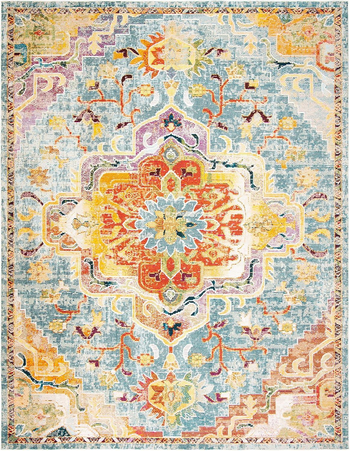 Safavieh Crystal 9' x 12' Rug in Teal and Red