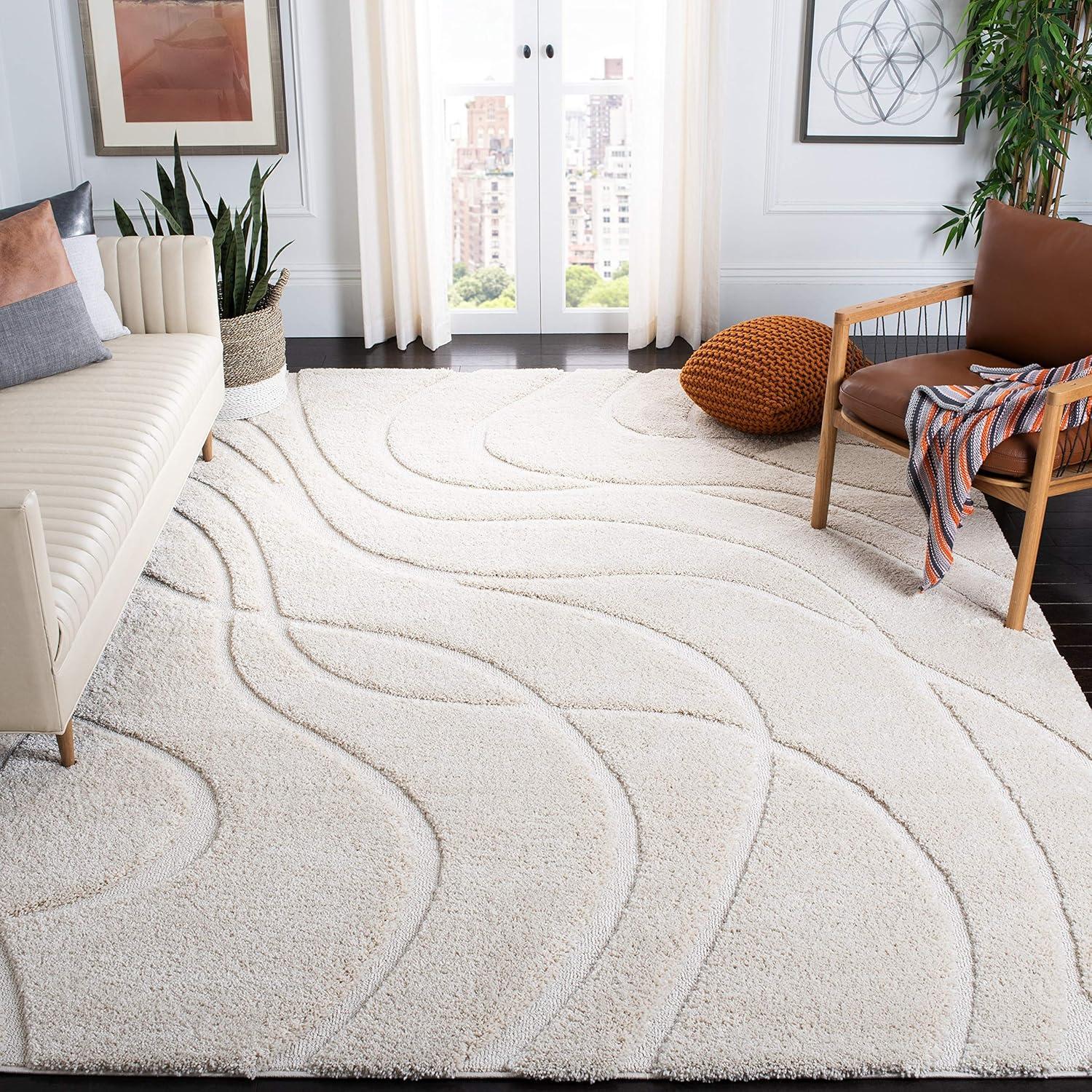 Florida Shag SG471 Power Loomed Area Rug  - Safavieh