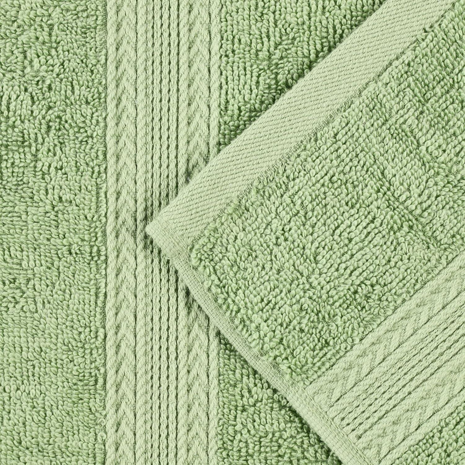 Superior Eco-Friendly Cotton 4-Piece, Terrace Green, Bath Towel Set