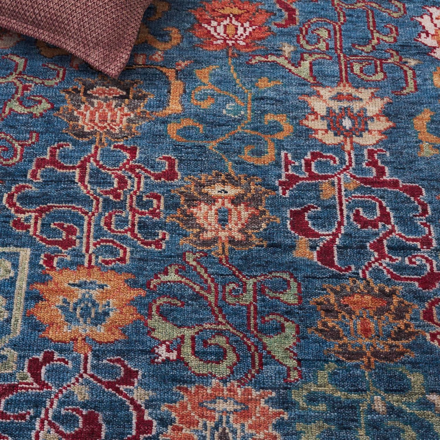 Safavieh Sultanabad Hand Knotted Wool/Cotton Floral Rug in Red/Green/Blue