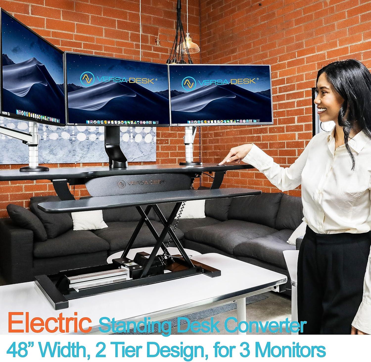 VERSADESK VersaDesk PowerPro Electric Height Adjustable Desk Converter w/ USB Charging Port