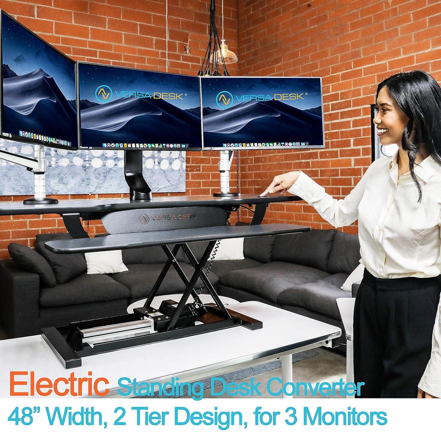 VERSADESK VersaDesk PowerPro Electric Height Adjustable Desk Converter w/ USB Charging Port