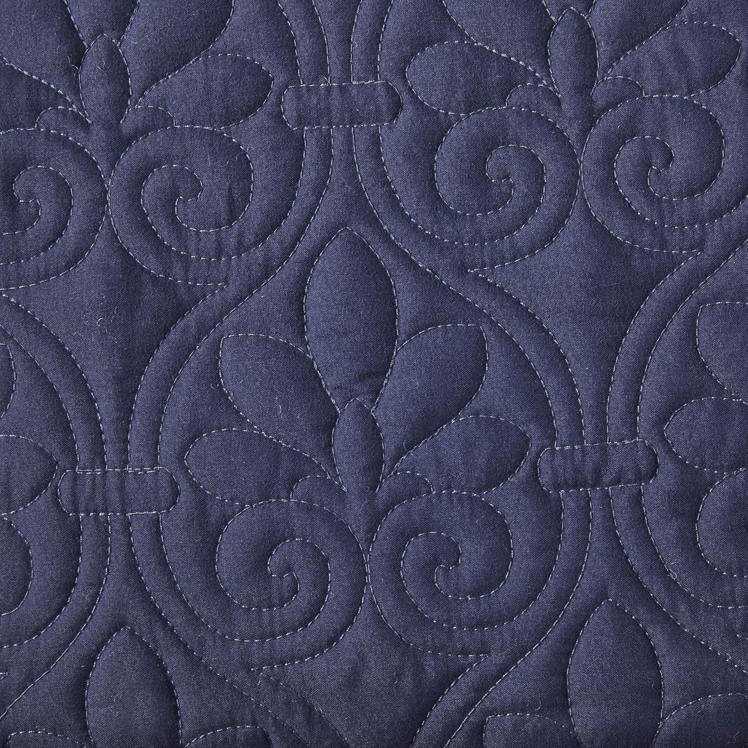 Madison Park Quebec 3 Piece Split Corner Pleated Quilted Bedspread