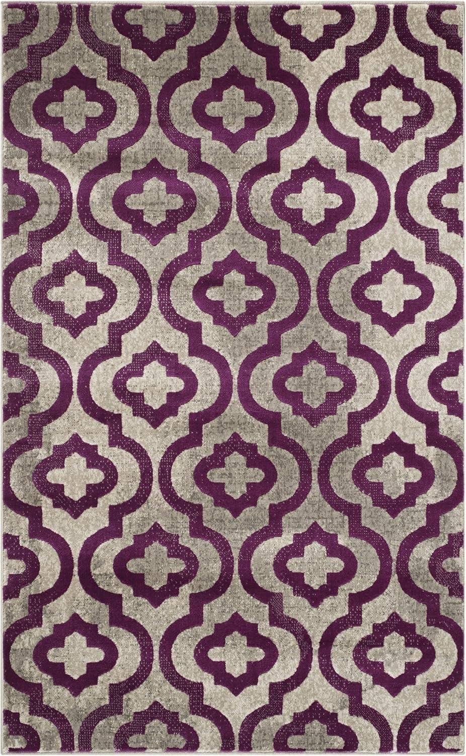 SAFAVIEH Porcello PRL7734B Light Grey / Purple Rug