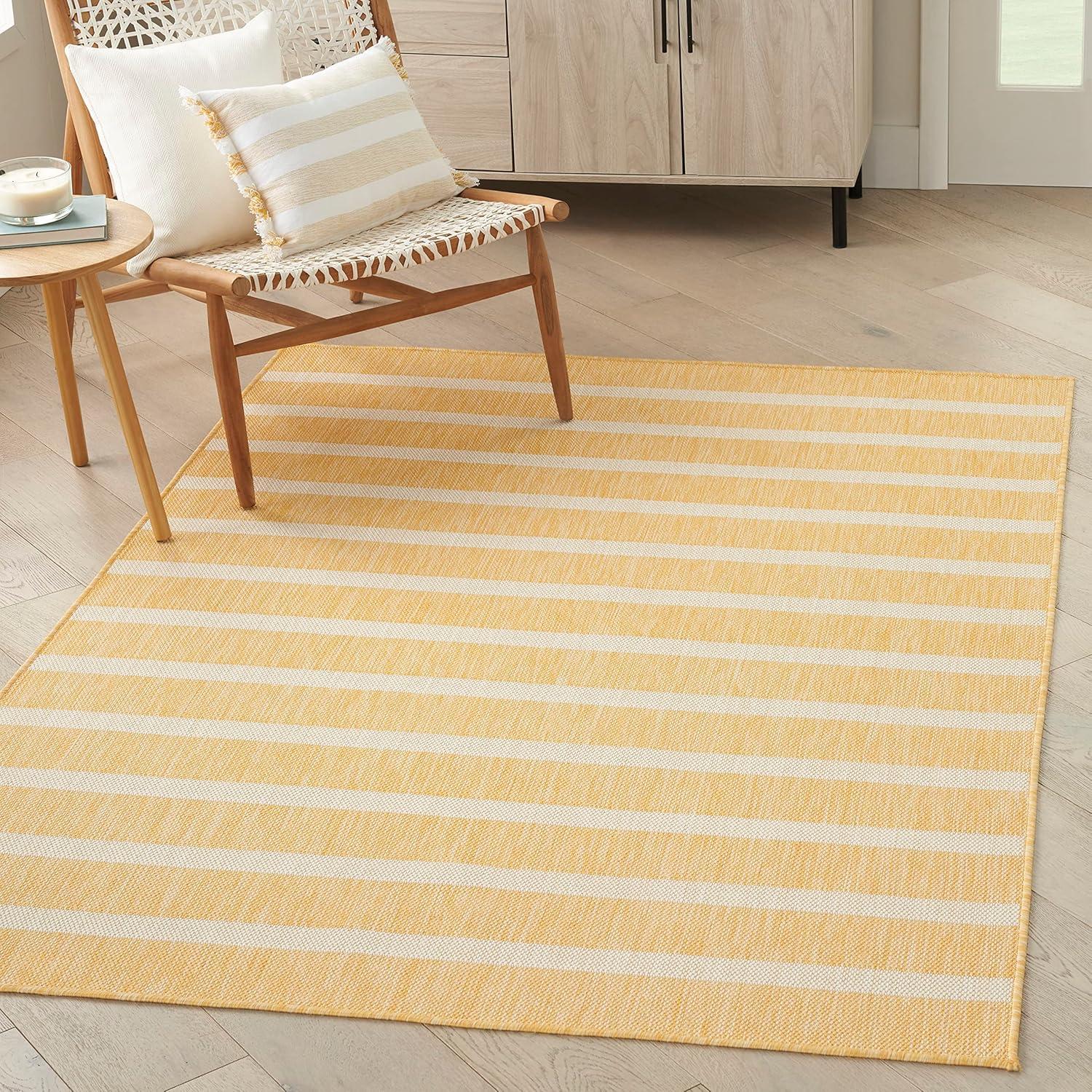 Nourison Positano Modern Stripes Flatweave Outdoor Rug