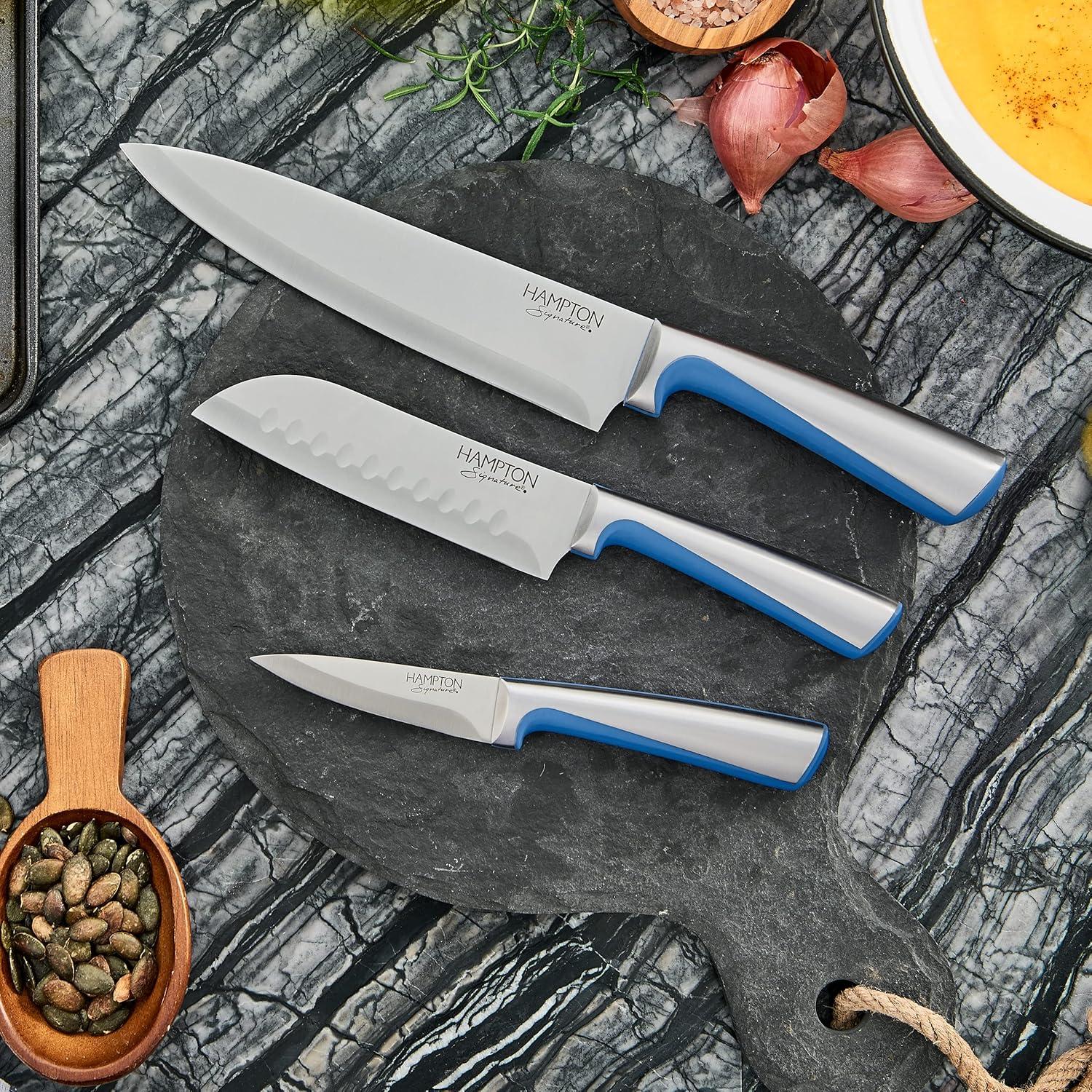 Hampton Signature Orion Blue 14 Piece Cutlery Block Set