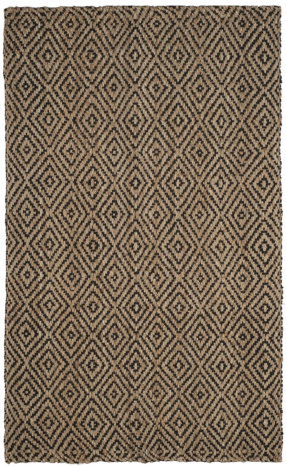 Natural Fiber NF181 Hand Woven Indoor Area Rug - Natural/Black - 4'x6' - Safavieh.
