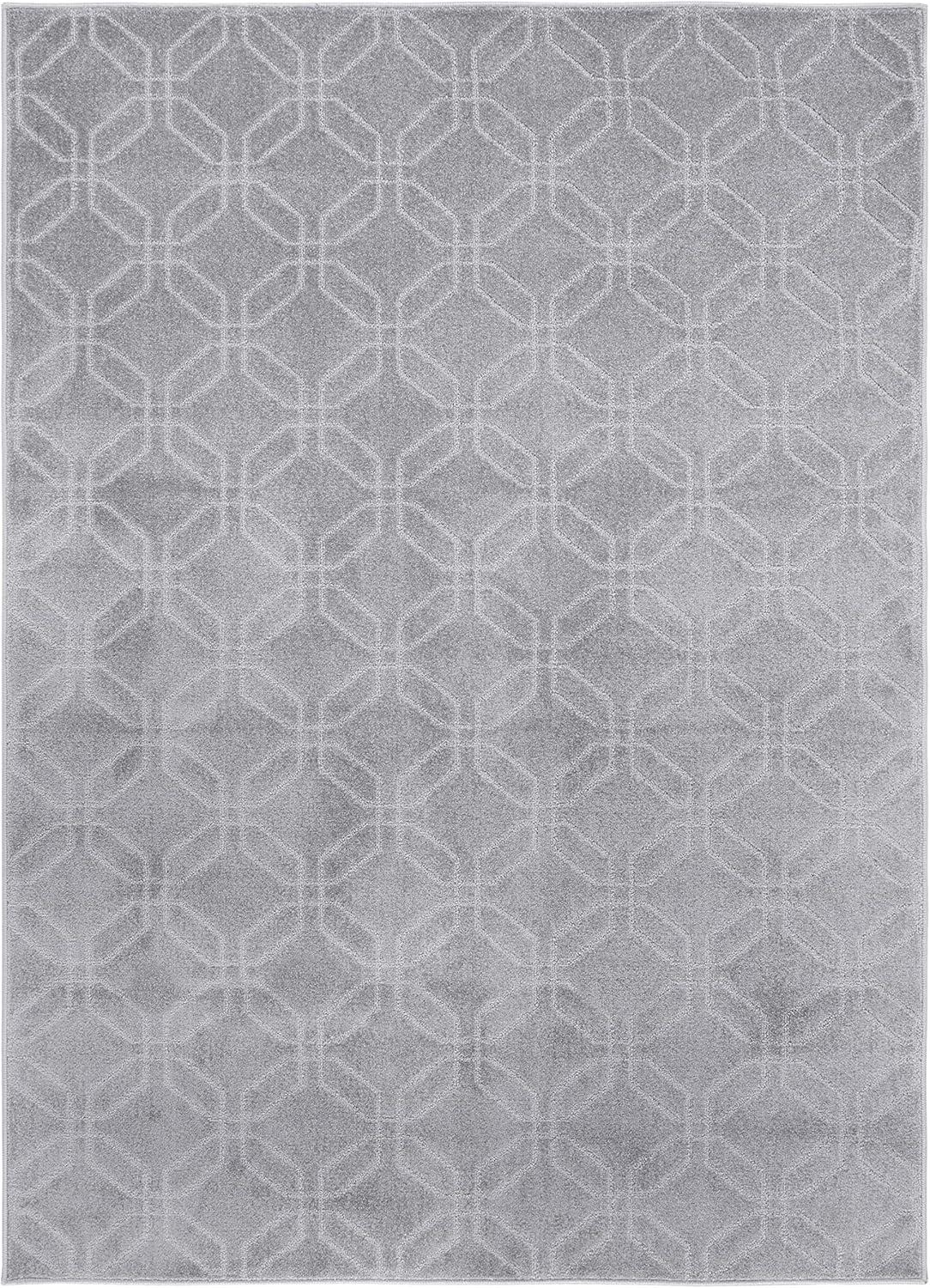 Pattern and Solid PNS406 Power Loomed Area Rug - Grey - 5'3"x7'6" - Safavieh.