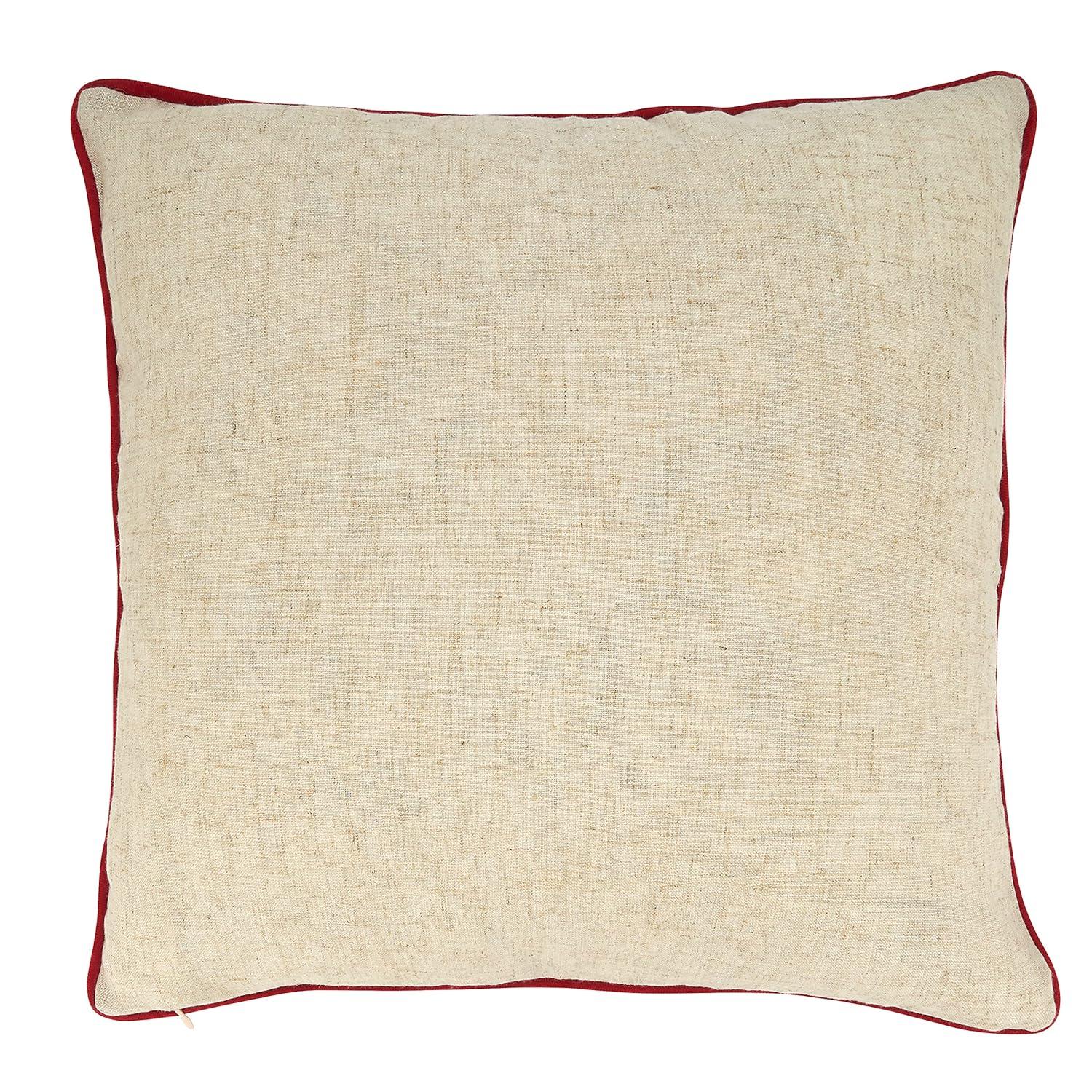 Saro Holly Wreath Collection Floral Throw Pillow