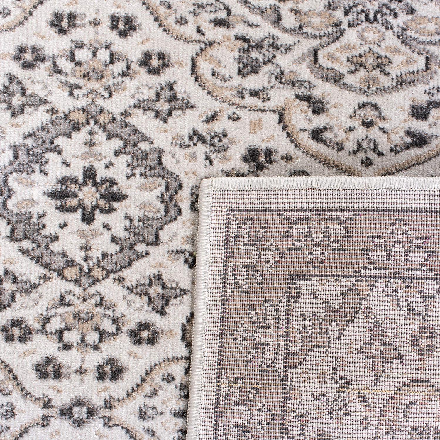 Montage MTG283 Power Loomed Indoor/Outdoor Area Rug - Ivory/Grey - 5'1"x7'6" - Safavieh.