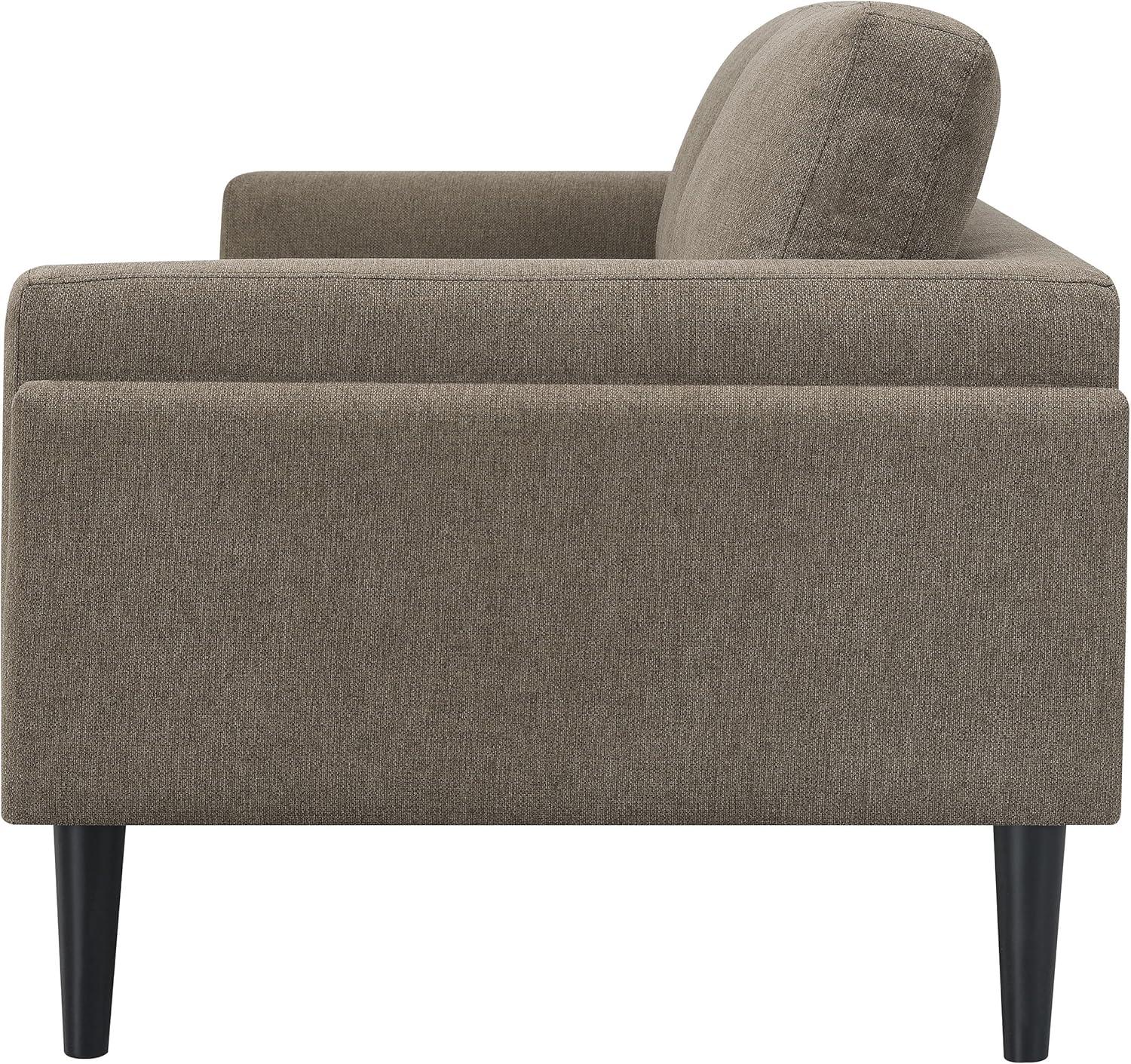 Coaster Rilynn Upholstered Fabric Sofa with Track Arms in Brown
