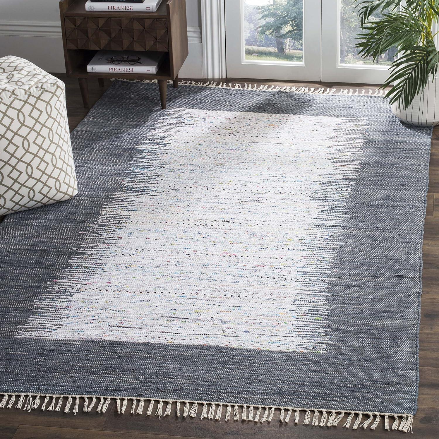 Montauk MTK711 Hand Woven Indoor Area Rug - Ivory/Grey - 5'x8' - Safavieh.
