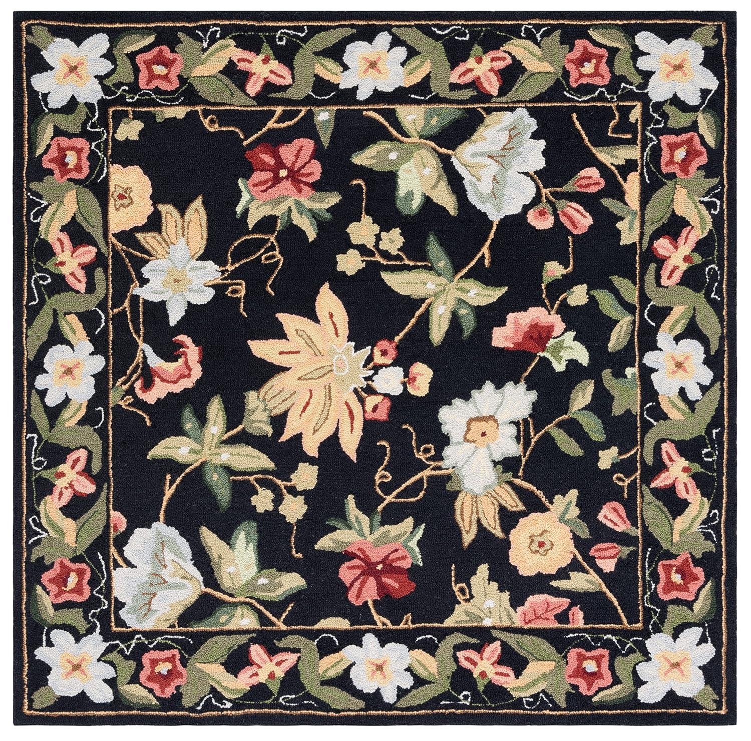 Chelsea HK311 Handmade Area Rug - 4'x4' - Black - Safavieh