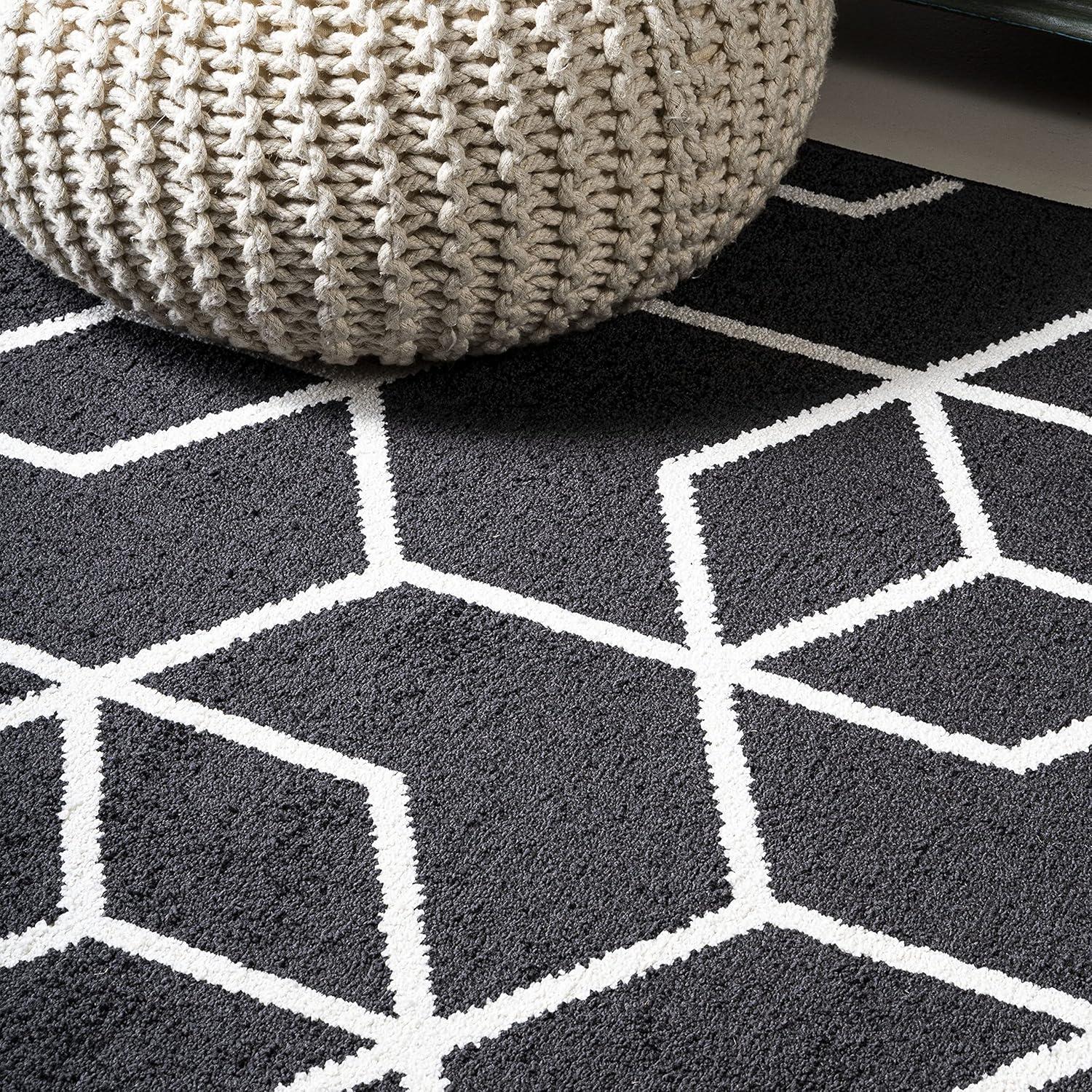 Tumbling Blocks Modern Geometric Area Rug - JONATHAN Y