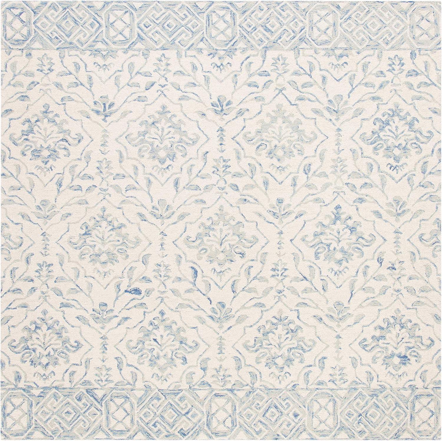Dip Dye DDY901 Hand Tufted Area Rug - Light Blue/Ivory - 3'x3' - Safavieh.