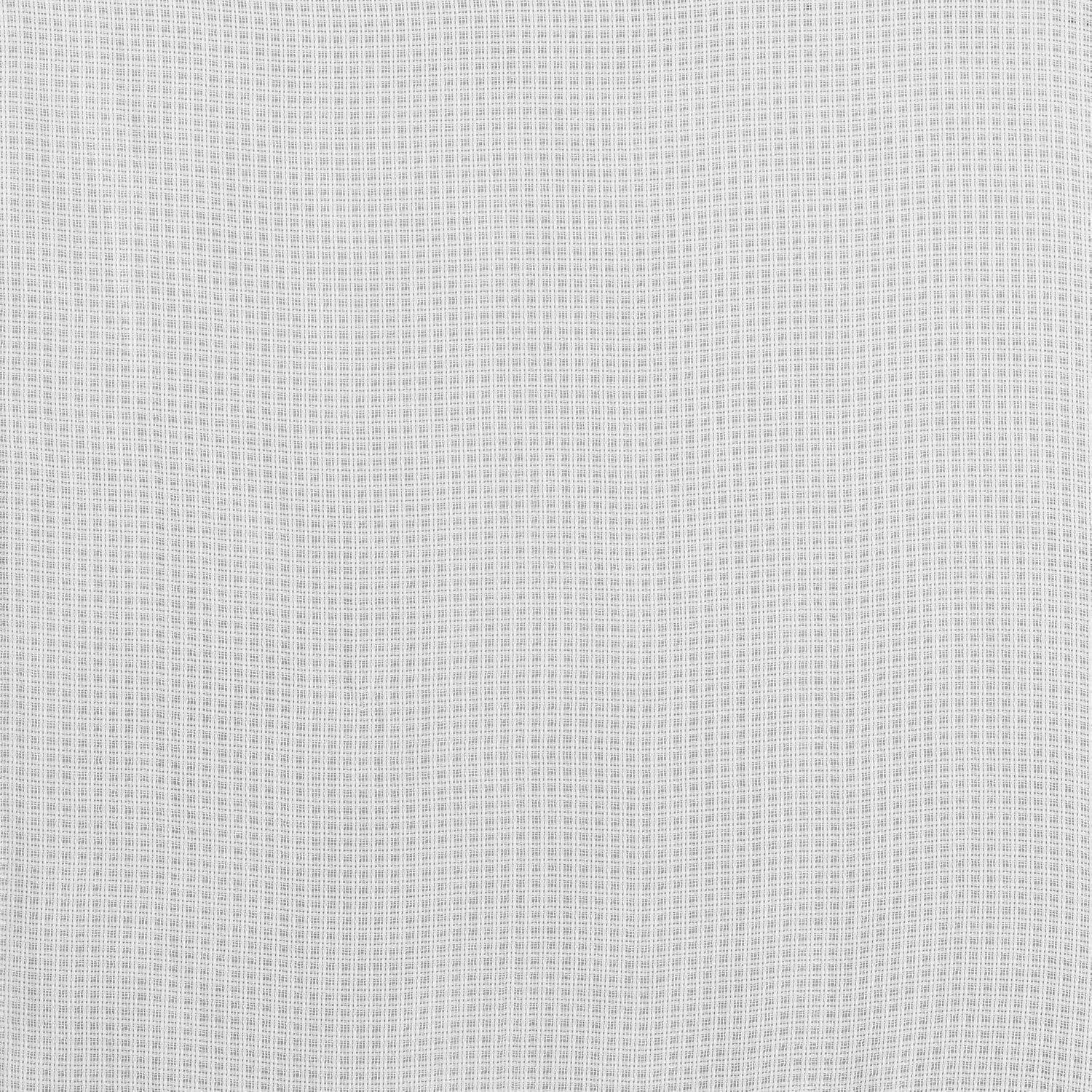 White Waffle Weave Cotton Blend Tab Top Curtain Panel