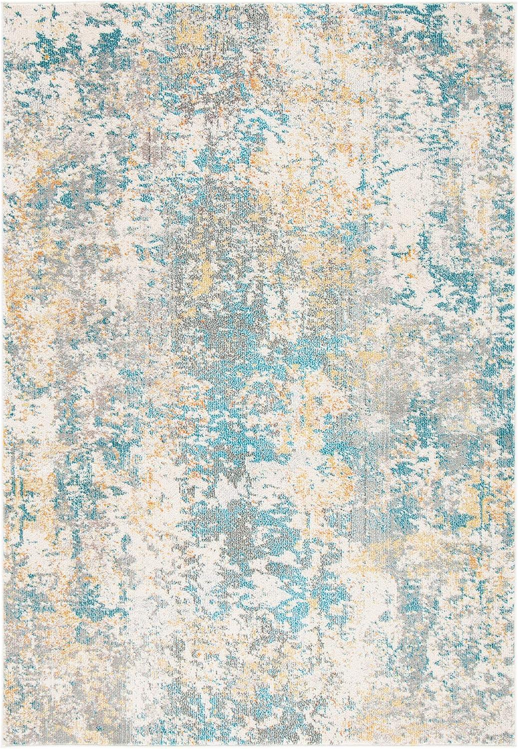 Madison MAD457 Power Loomed Indoor Area Rug - Grey/Blue - 5'3"x7'6" - Safavieh