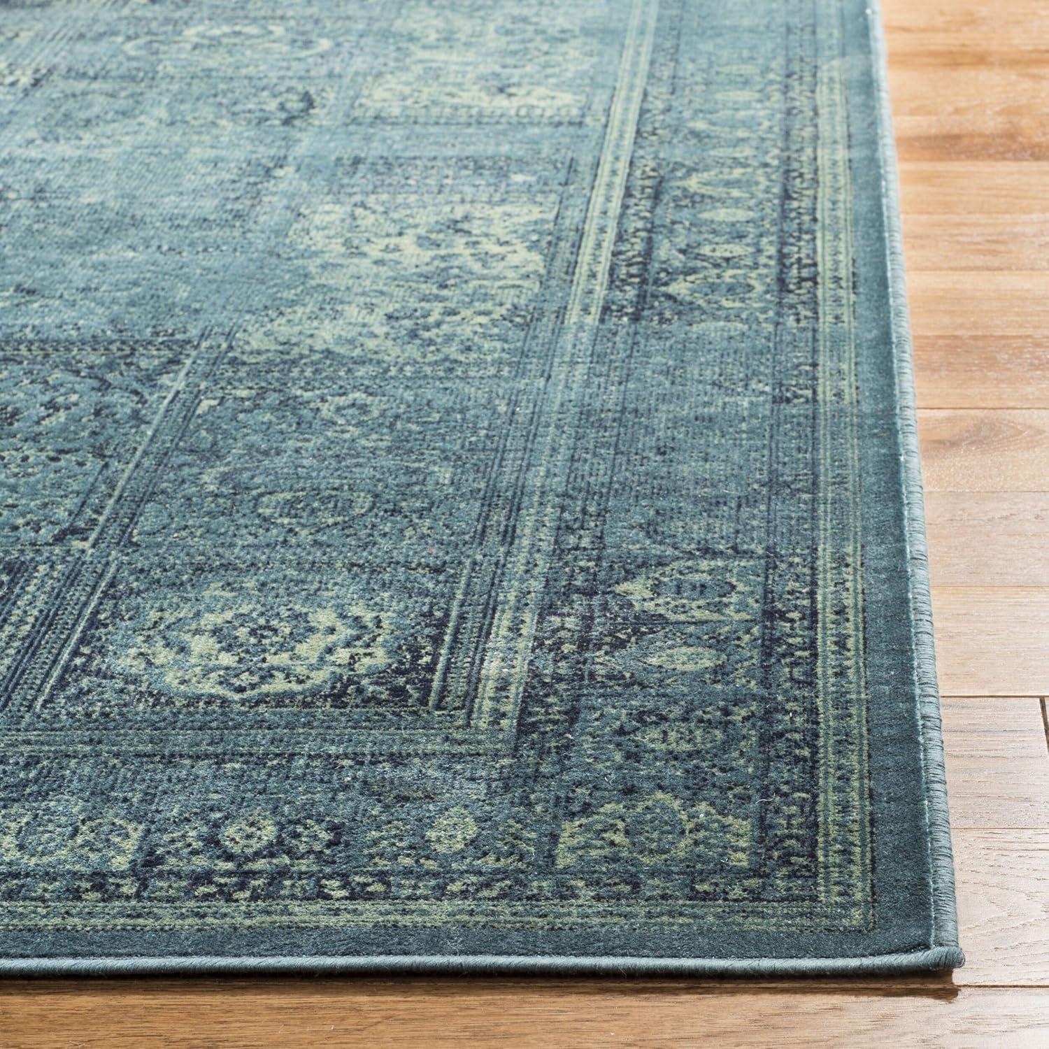 Vintage VTG127 Power Loomed Indoor Area Rug - Turquoise/Multi - 8'9"x11'9" - Safavieh.