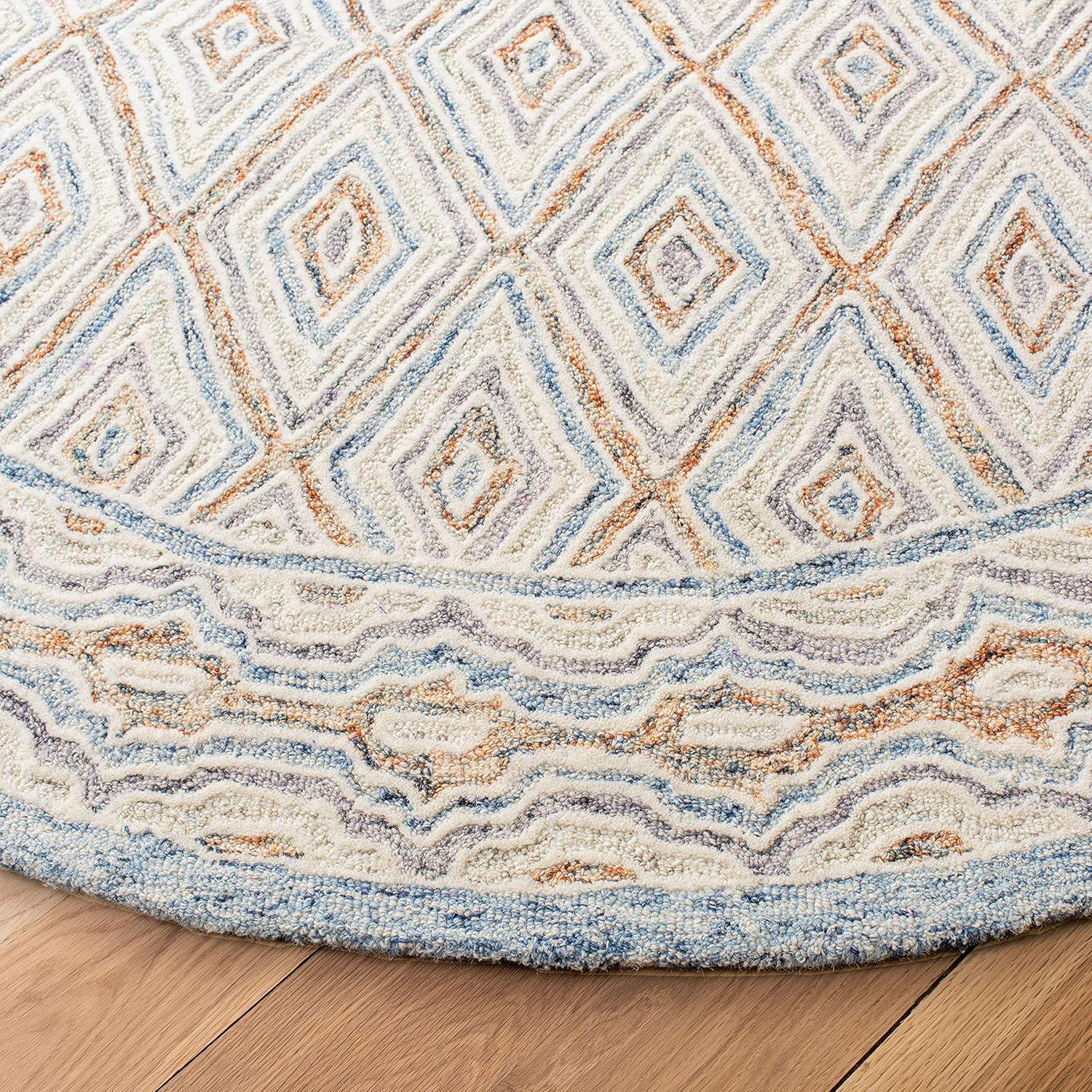 Capri CPR217 Hand Tufted Area Rug - Navy - 8'x10' - Safavieh.