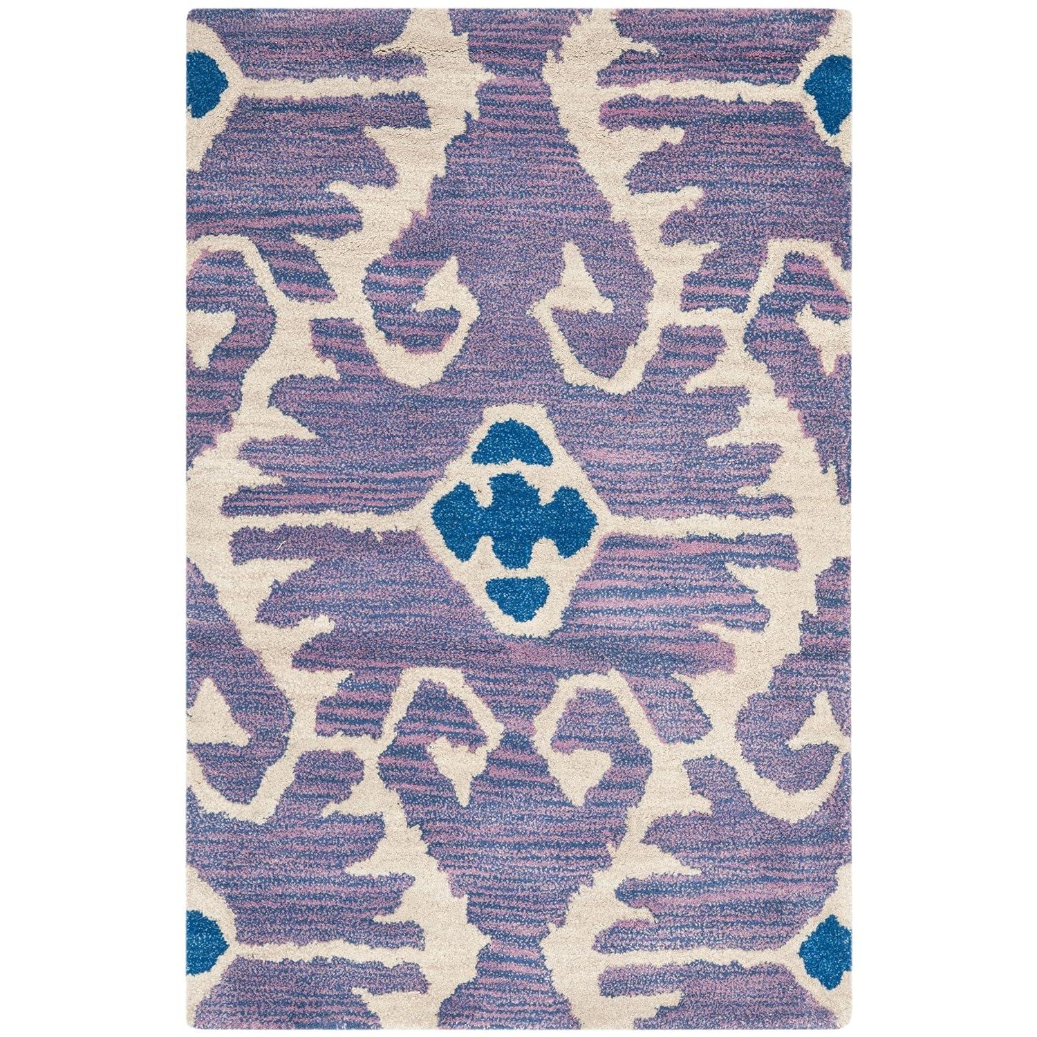 SAFAVIEH Wyndham Dzvonko Southwestern Wool Area Rug, Lavender/Ivory, 2' x 3'