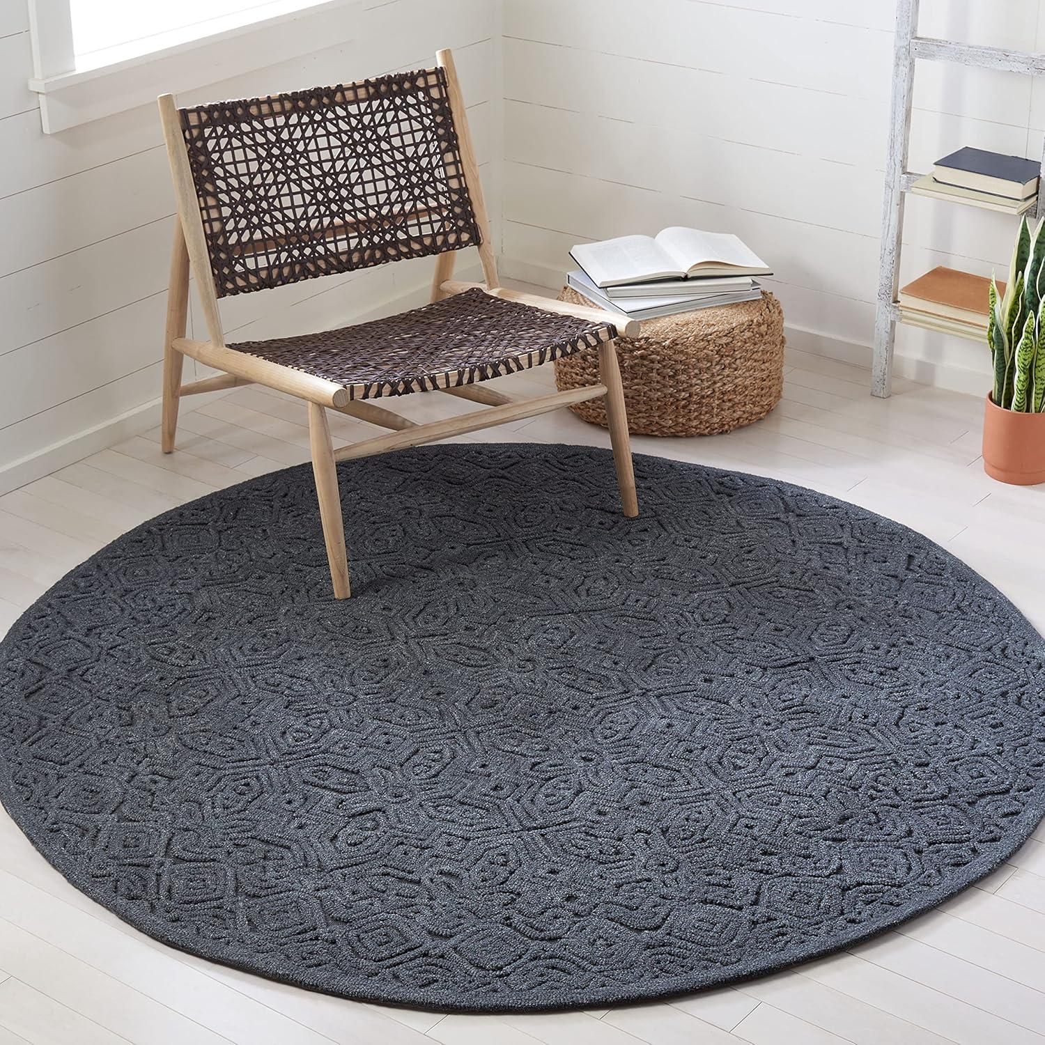 Textural TXT101 Hand Tufted Area Rug - Charcoal - 5'x8' - Safavieh.