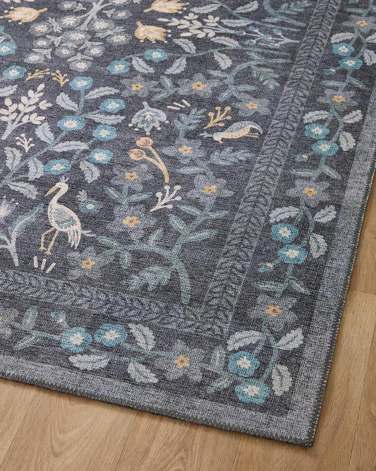 Rifle Paper Co. x Loloi Maison Nightingale Black Rug
