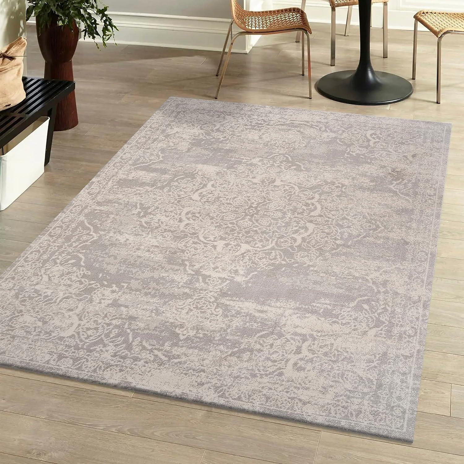 8'x10' Alhambra Ornate Medallion Modern Area Rug, Ivory - JONATHAN Y