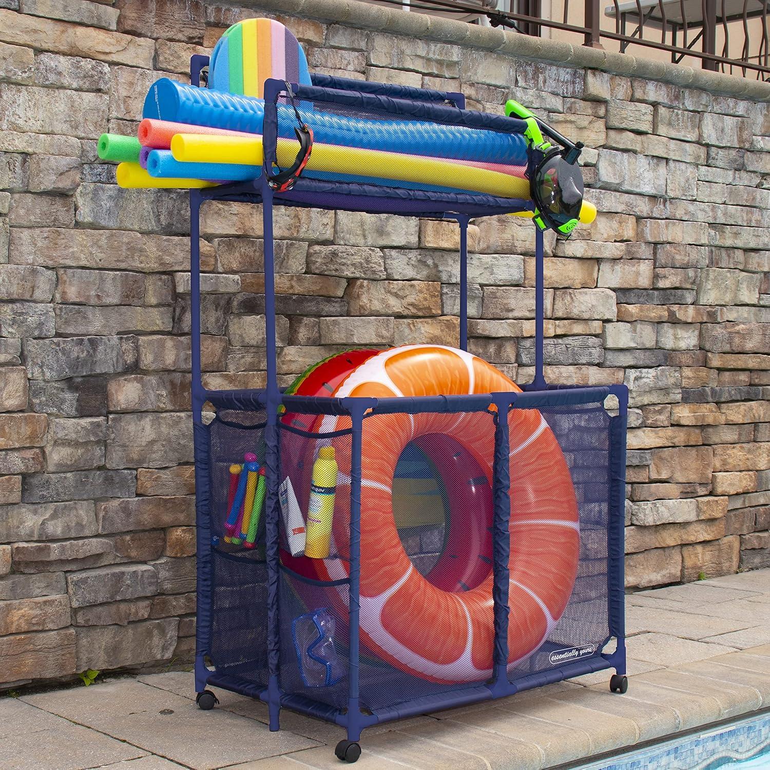 Essentially Yours Essentially Yours 37'' W 0 Gallons Water Resistant Plastic Deck Box with Wheels