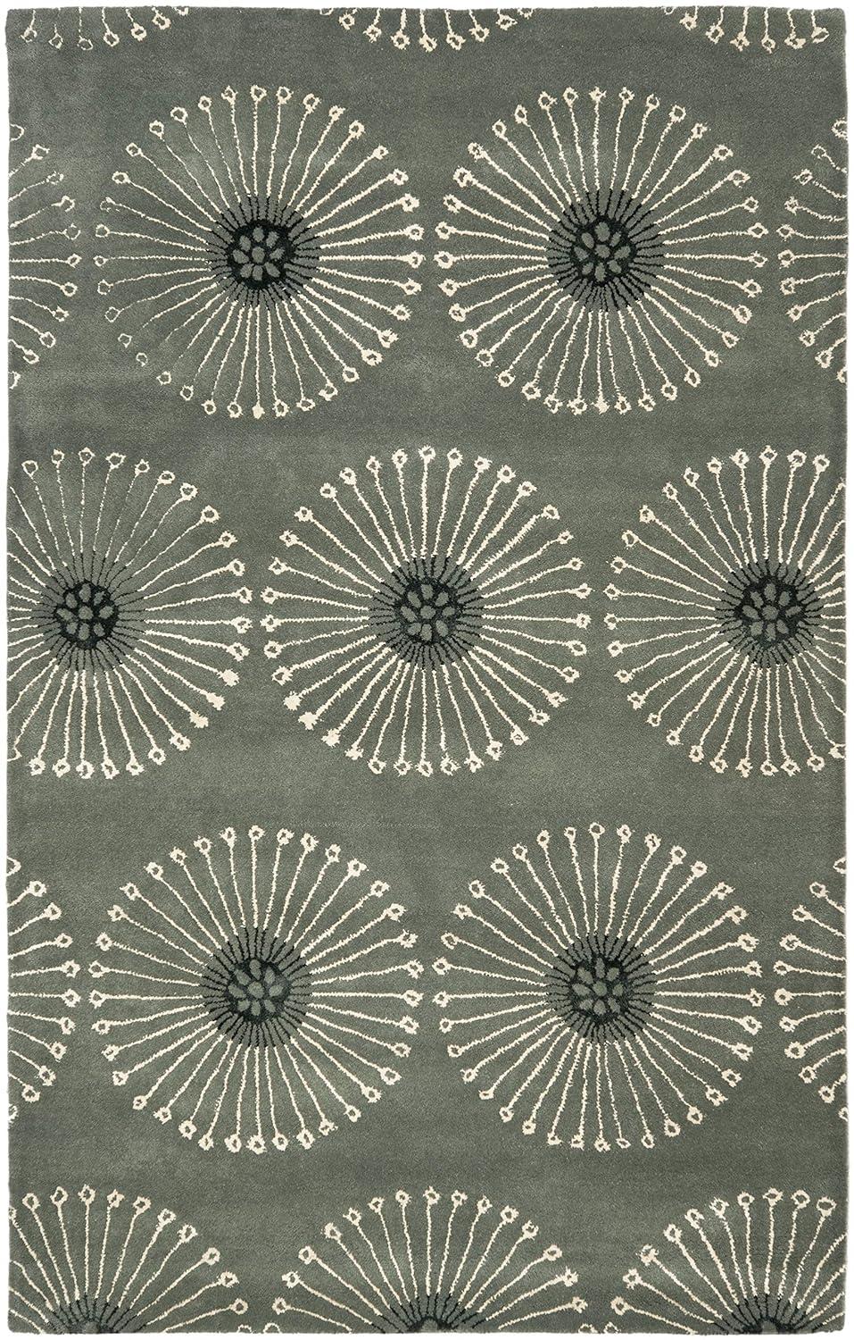 Soho SOH821 Hand Tufted Indoor Accent Rug - Grey/Ivory - 3'6"x5'6" - Safavieh.