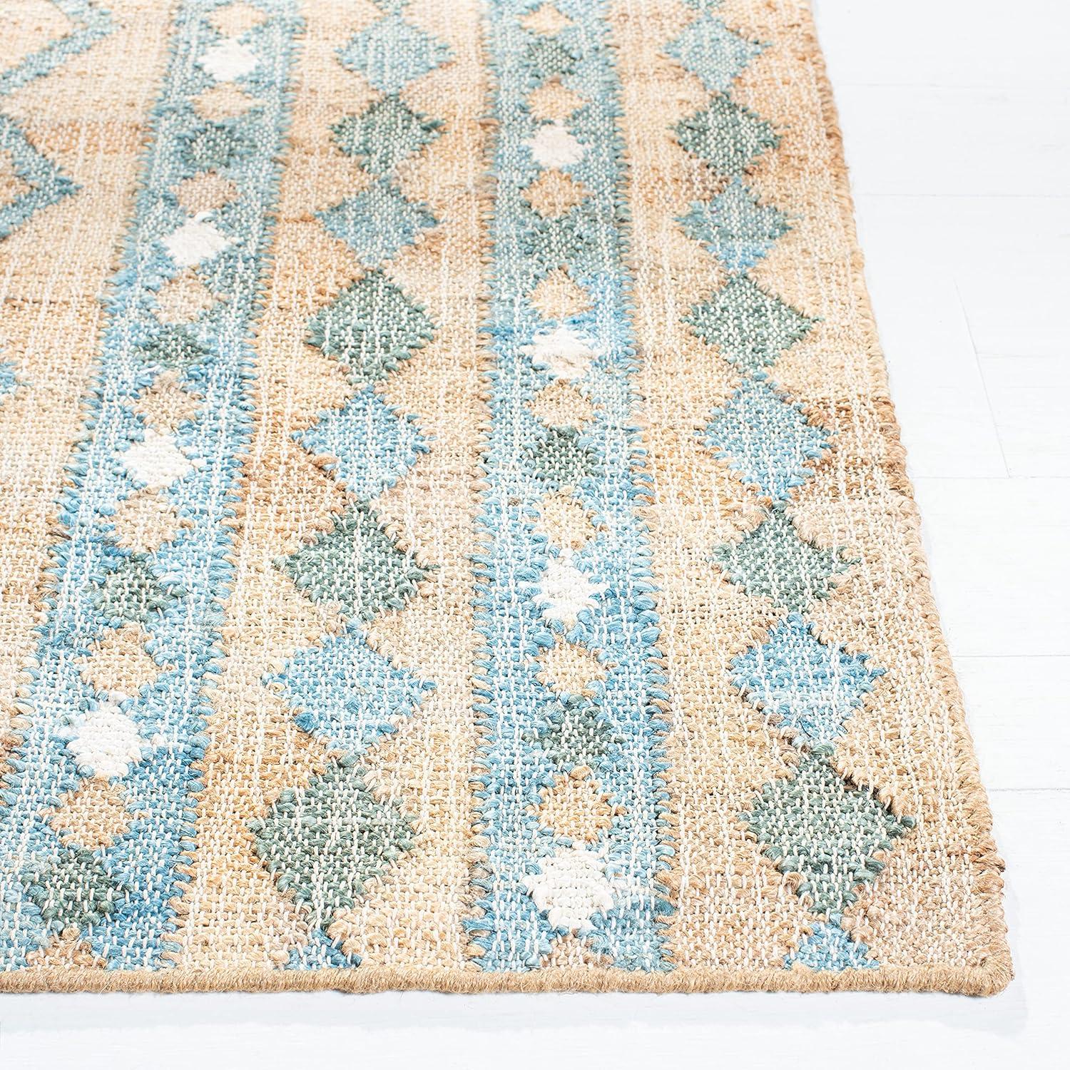 Kilim KLM759 Hand Woven Runner Rug - Natural/Blue - 2'3"x9' - Safavieh.