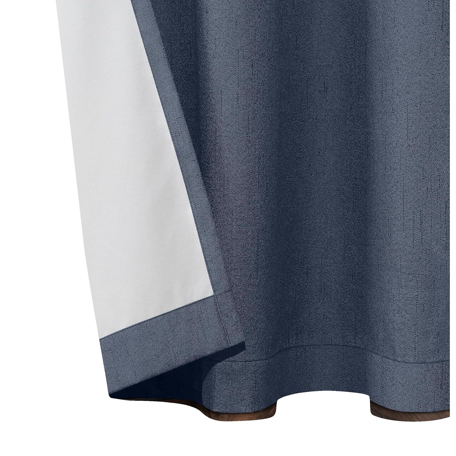 Eclipse Eclipse Pembroke Faux Linen 100% Blackout Grommet Panel Pair (Set of 2)