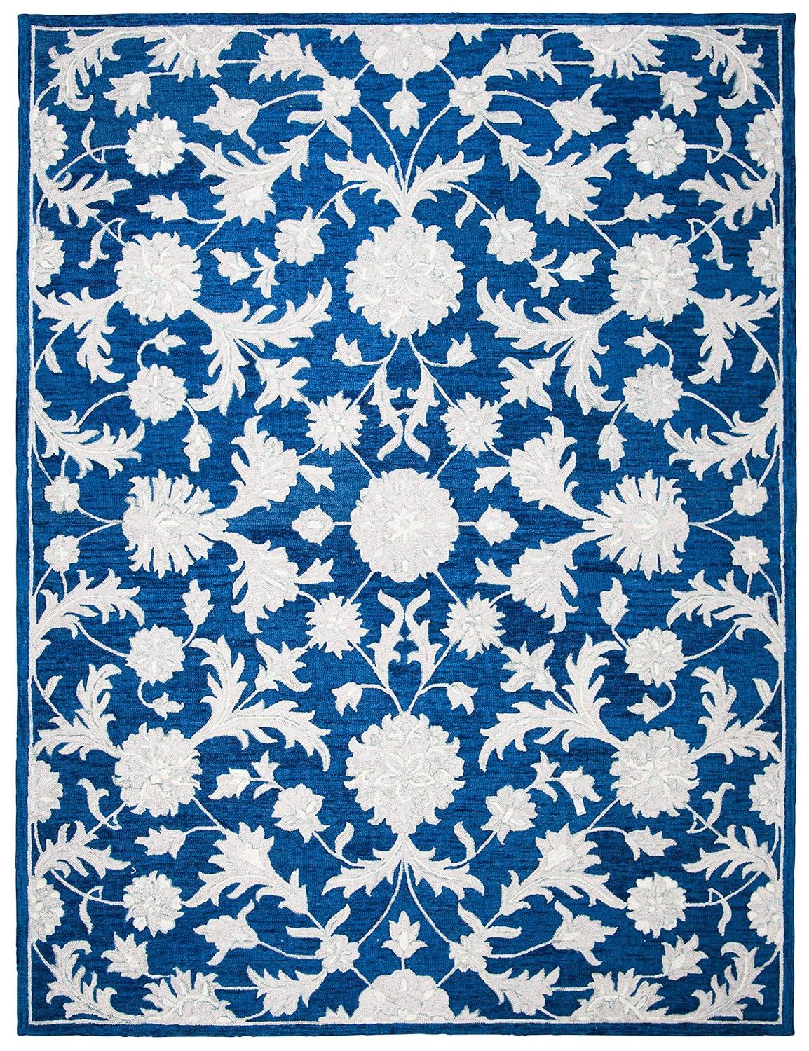 Micro-Loop MLP506 Hand Tufted Indoor Area Rug - Navy/Grey - 9'x12' - Safavieh