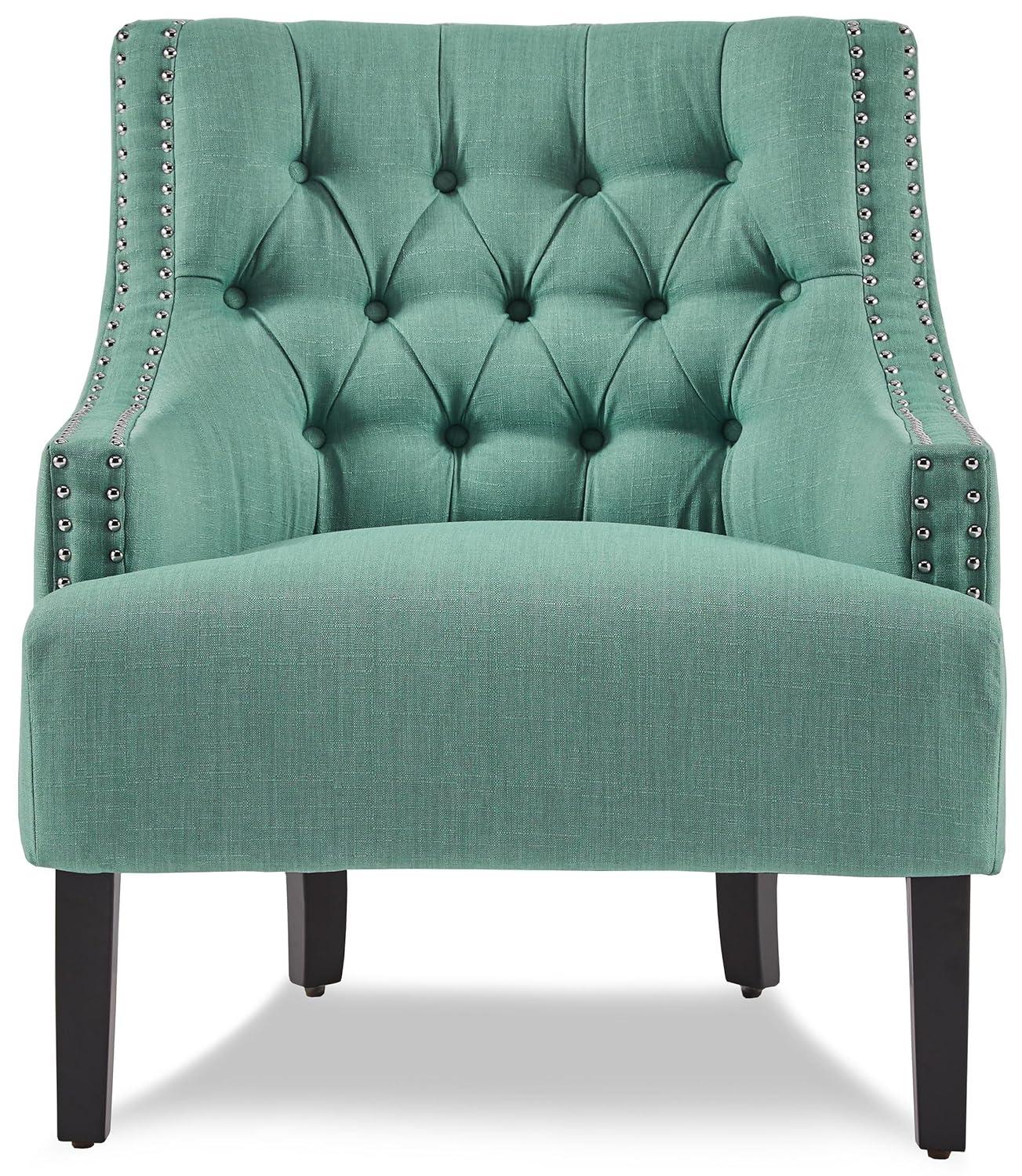 Lexicon Charisma Upholstered Accent Chair in Teal