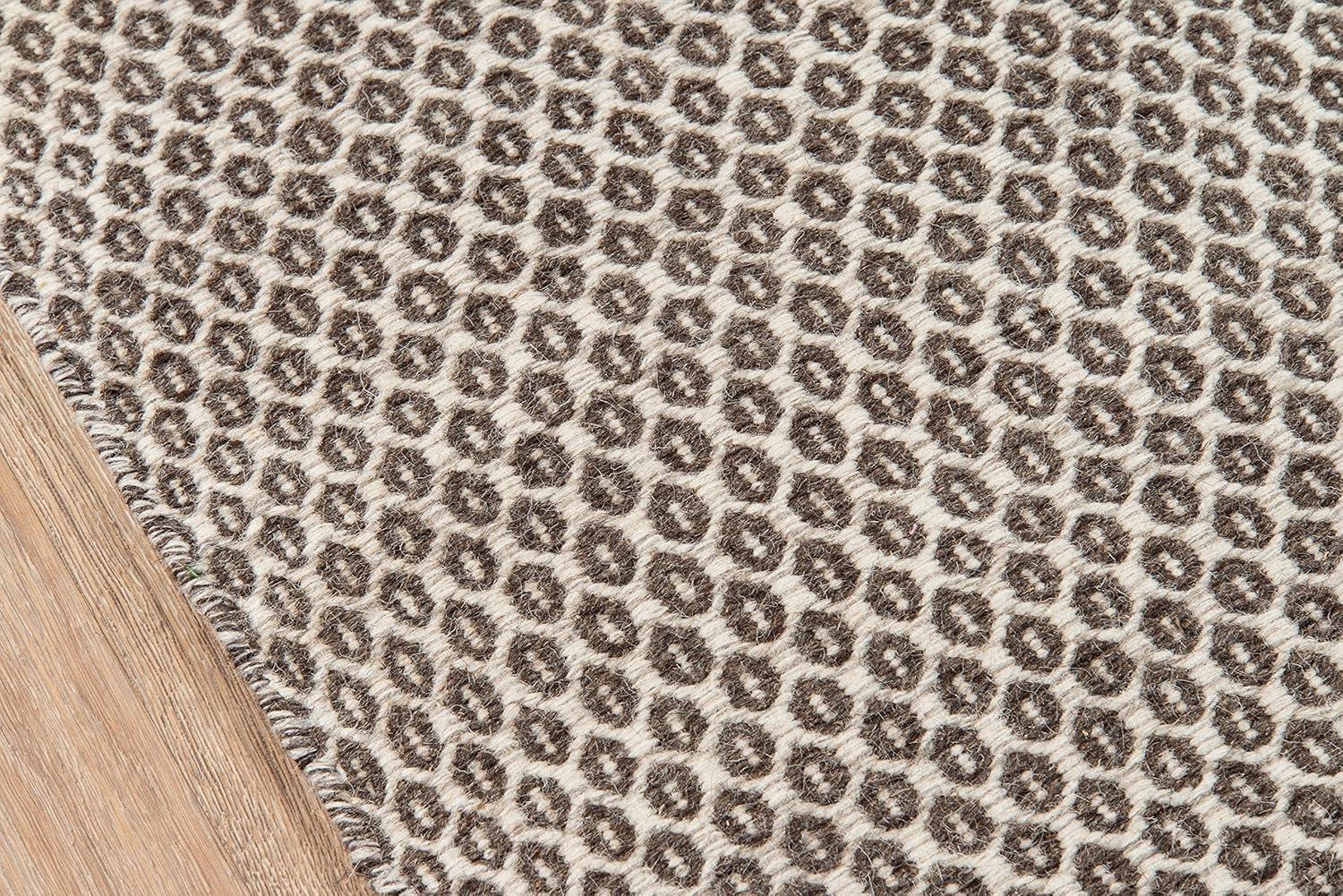 Momeni Rugs Mesa Collection, 100% Wool Hand Woven Flatweave Transitional Area Rug, 3'6" x 5'6", Brown