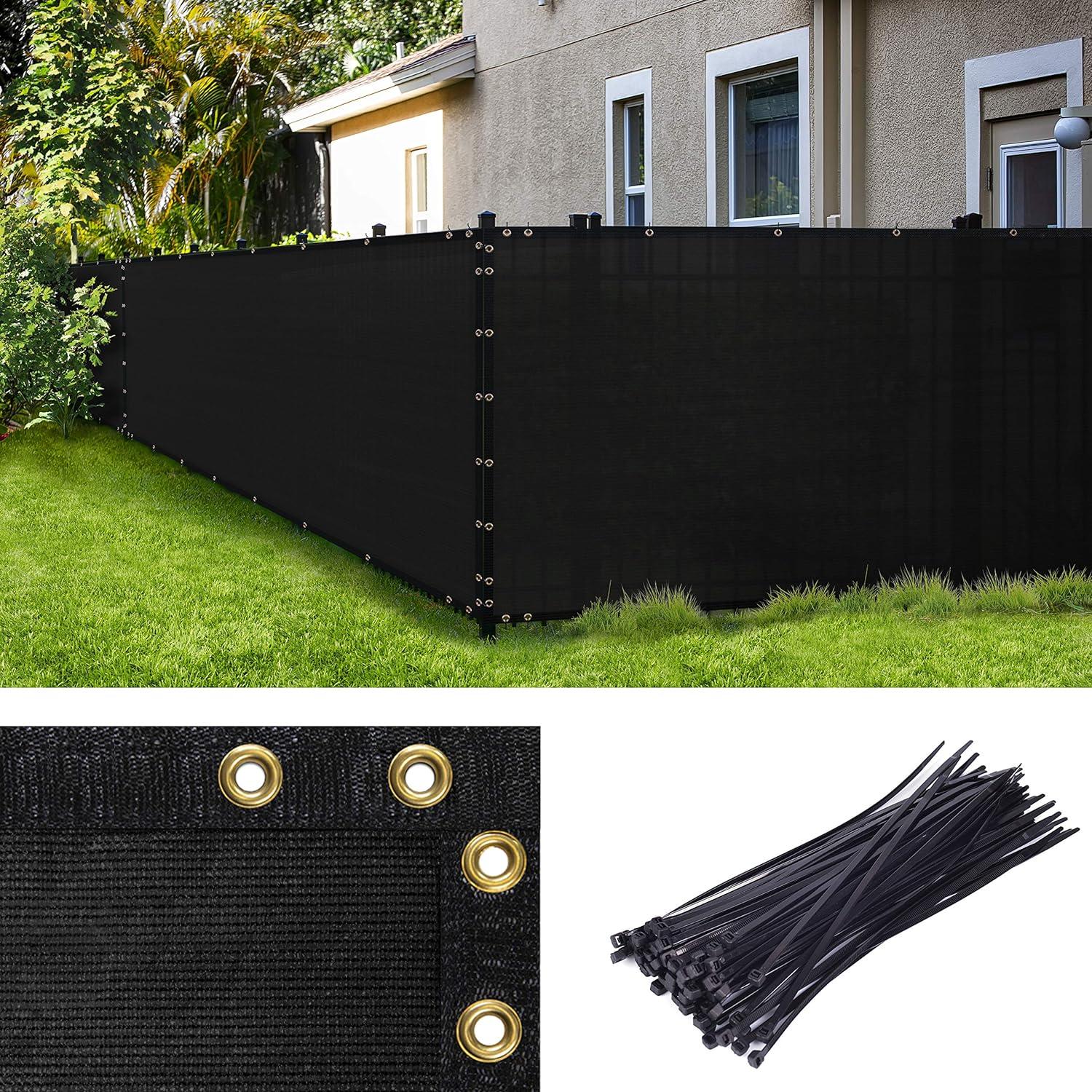 Amgo Fence Privacy Screen Heavy Duty Windscreen with Bindings & Grommets