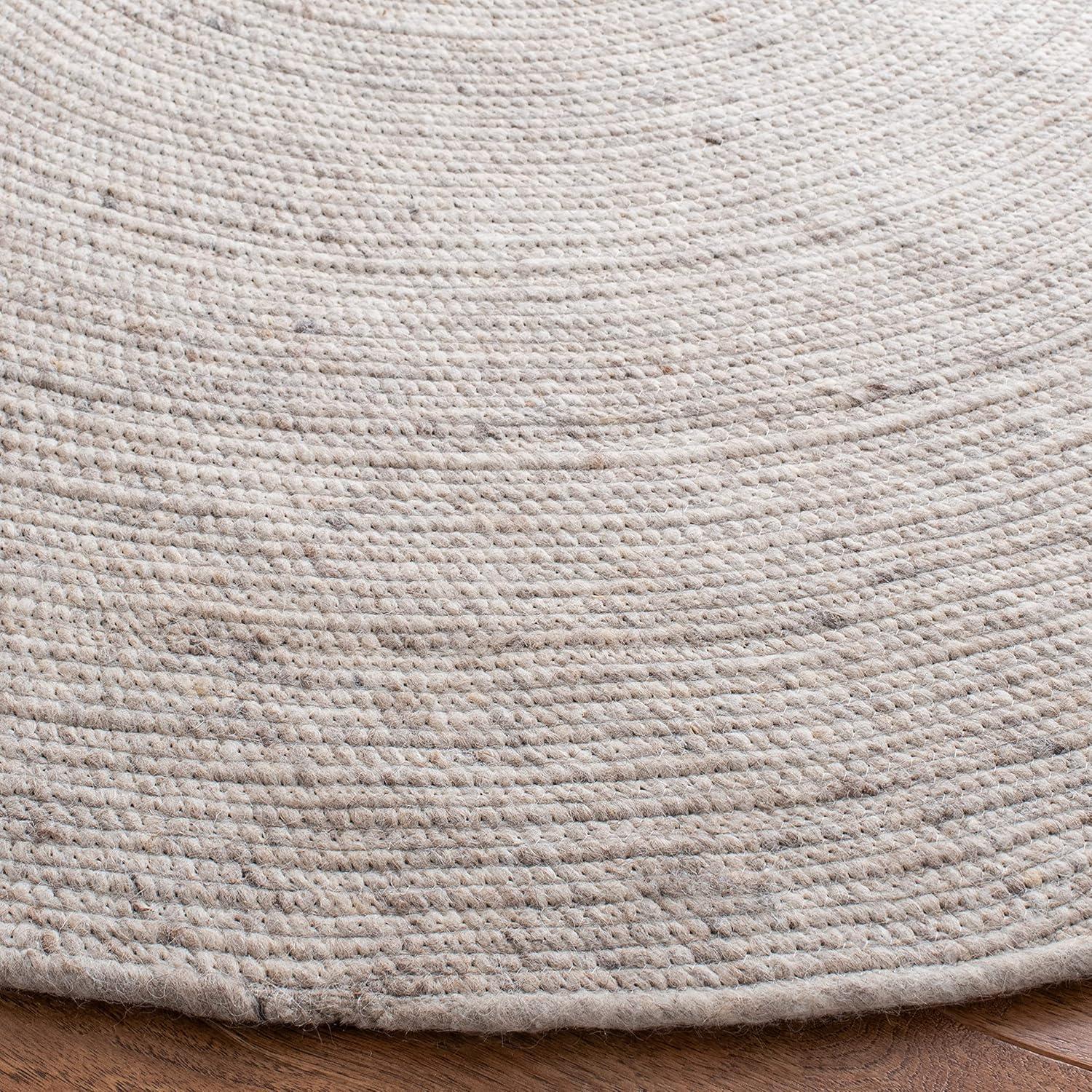 SAFAVIEH Braided Ronan Confetti Solid Area Rug, Beige, 5' x 7' Oval