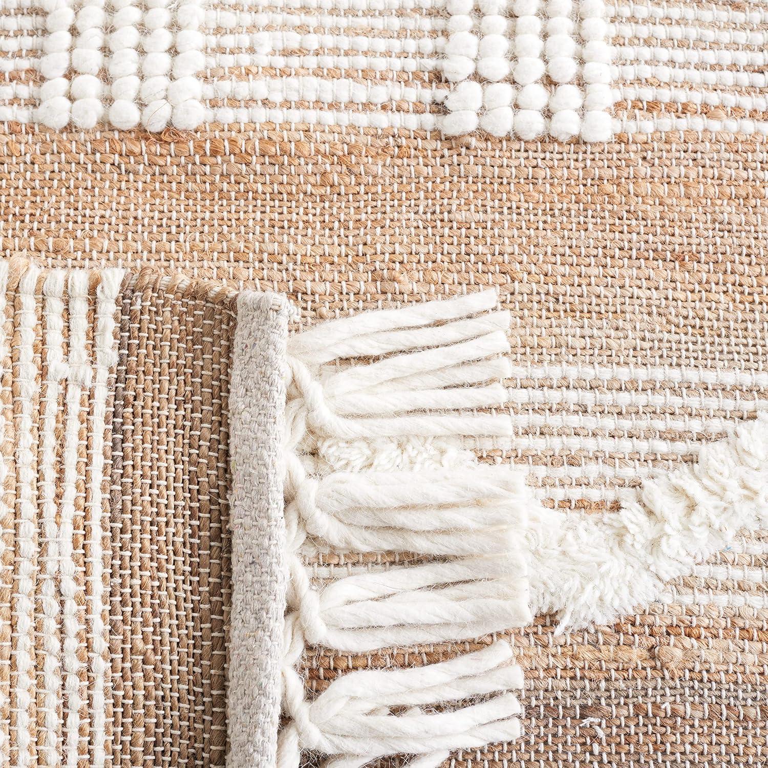 Natural Fiber NF377 Hand Woven Area Rug - Natural/Ivory - 4'x6' - Safavieh.